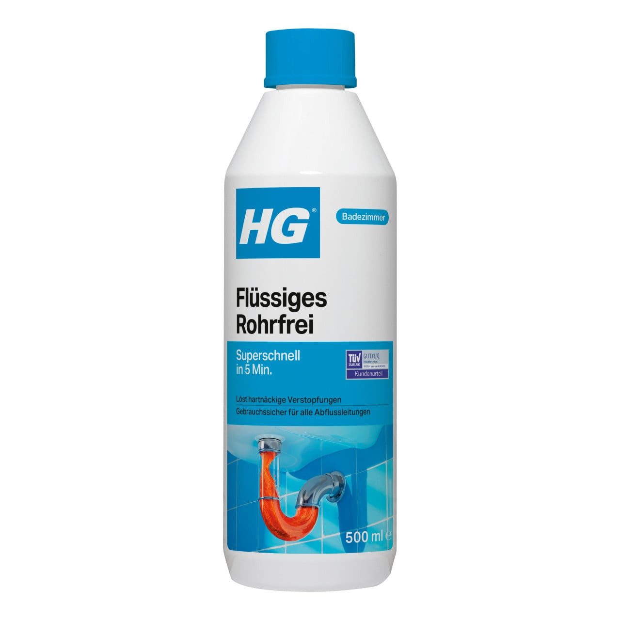 HG International B.V. HG Rohrfrei flüssig 500 ml Rohrreiniger
