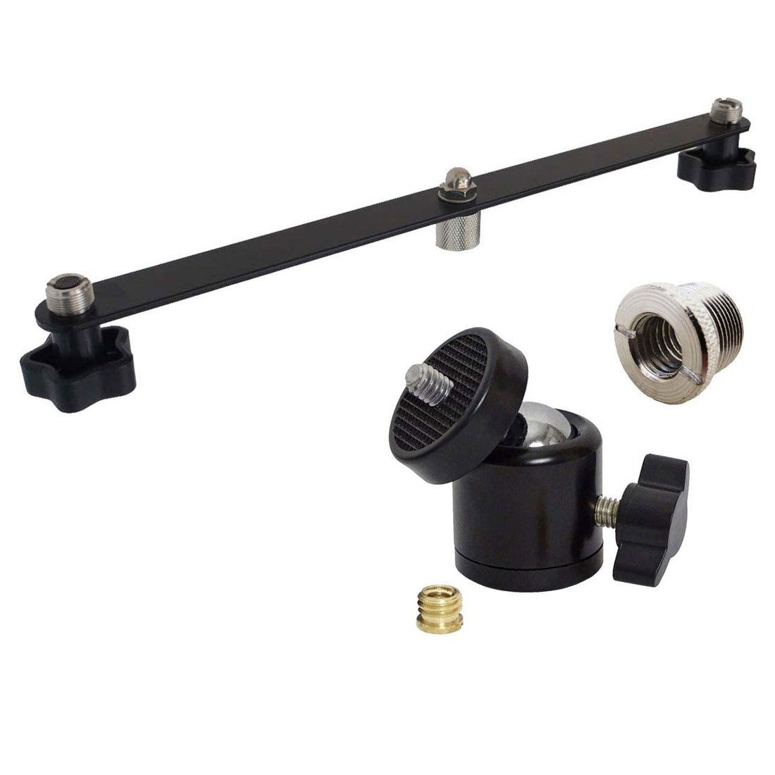 Mikrofonständer keepdrum Kugelgelenk Stativ-Adapter mit Stereo Bar