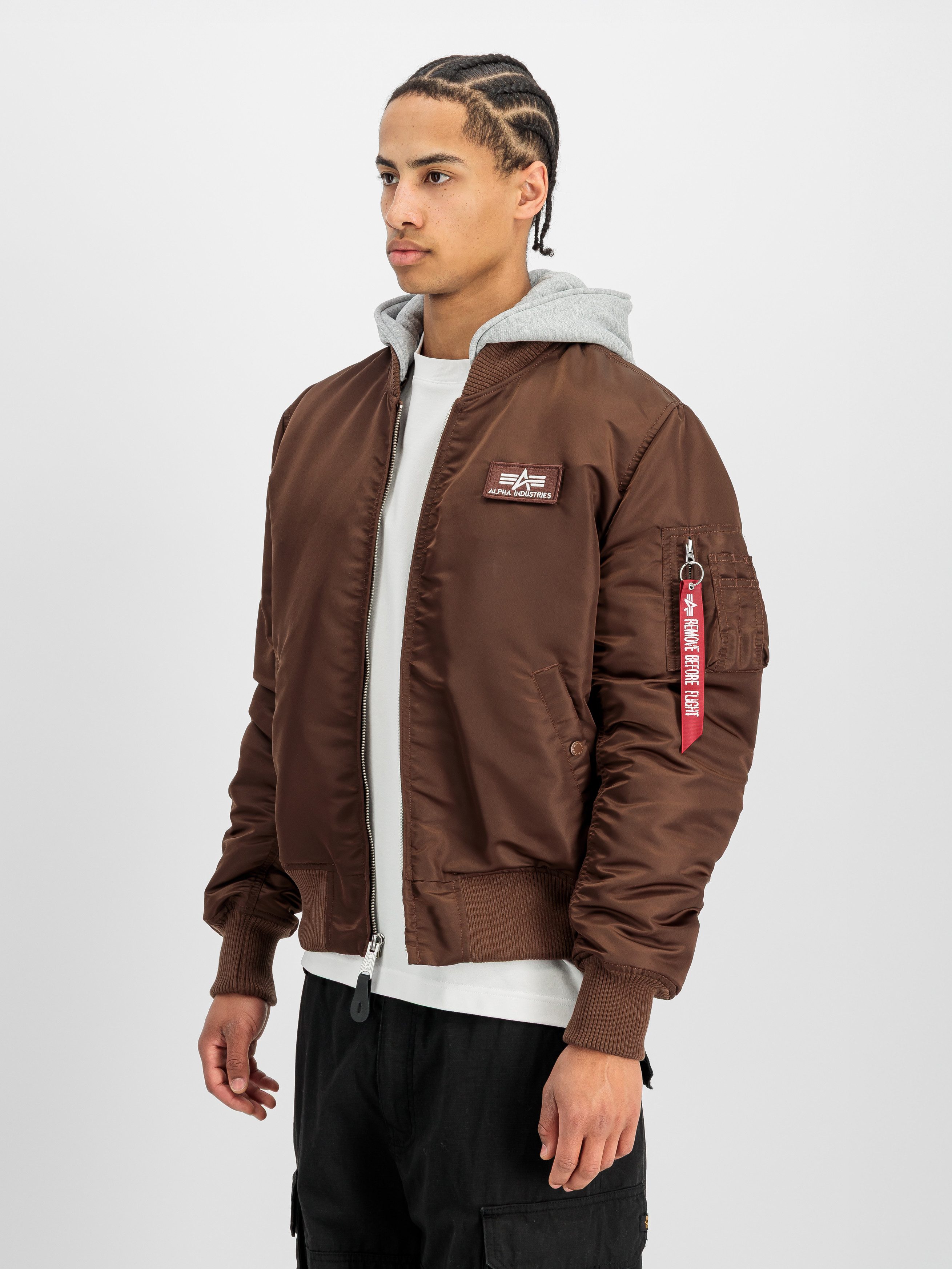 Alpha Industries Bomberjacke MA-1 ZH Back Print Kunstfaser, slim fit
