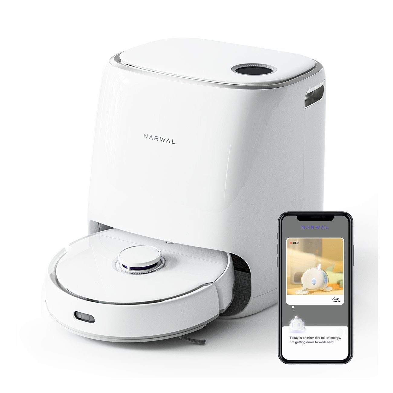 Narwal Saugroboter Freo, ohne Beutel, App-Steuerbar, Hindernissensor, Rückkehr zur Station, W-LAN Fähig