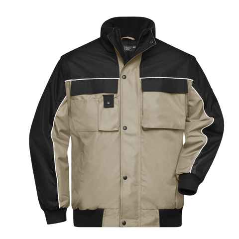 James & Nicholson Arbeitsjacke Robuste Arbeitsjacke mit abnehmbaren Ärmeln Workwear Jacket JN810