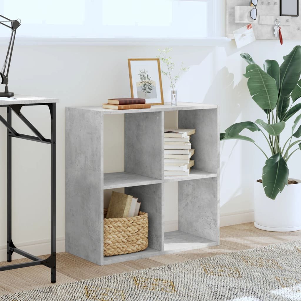 vidaXL Bücherregal 685 x 32 x 685 cm Bücherregal Standregal Bodenregal Betongrau 68,5x32x