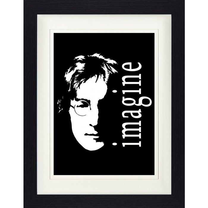 1art1 Bild mit Rahmen John Lennon - Imagine