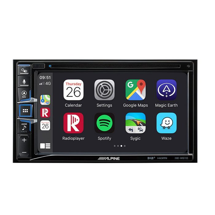ALPINE Alpine INE-W611DC 2-DIN 6 5 Zoll Navigationssystem mit Trucksoftware Apple Car Play - Android Auto Autoradio Stereoanlage