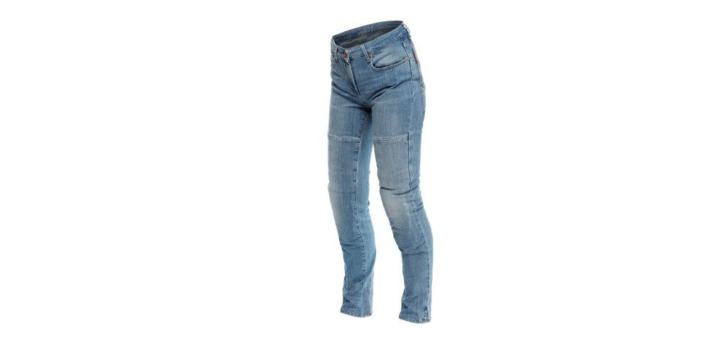 Dainese Motorradhose Denim Stone Slim Damen Motorradjeans Knieprotektoren enthalten