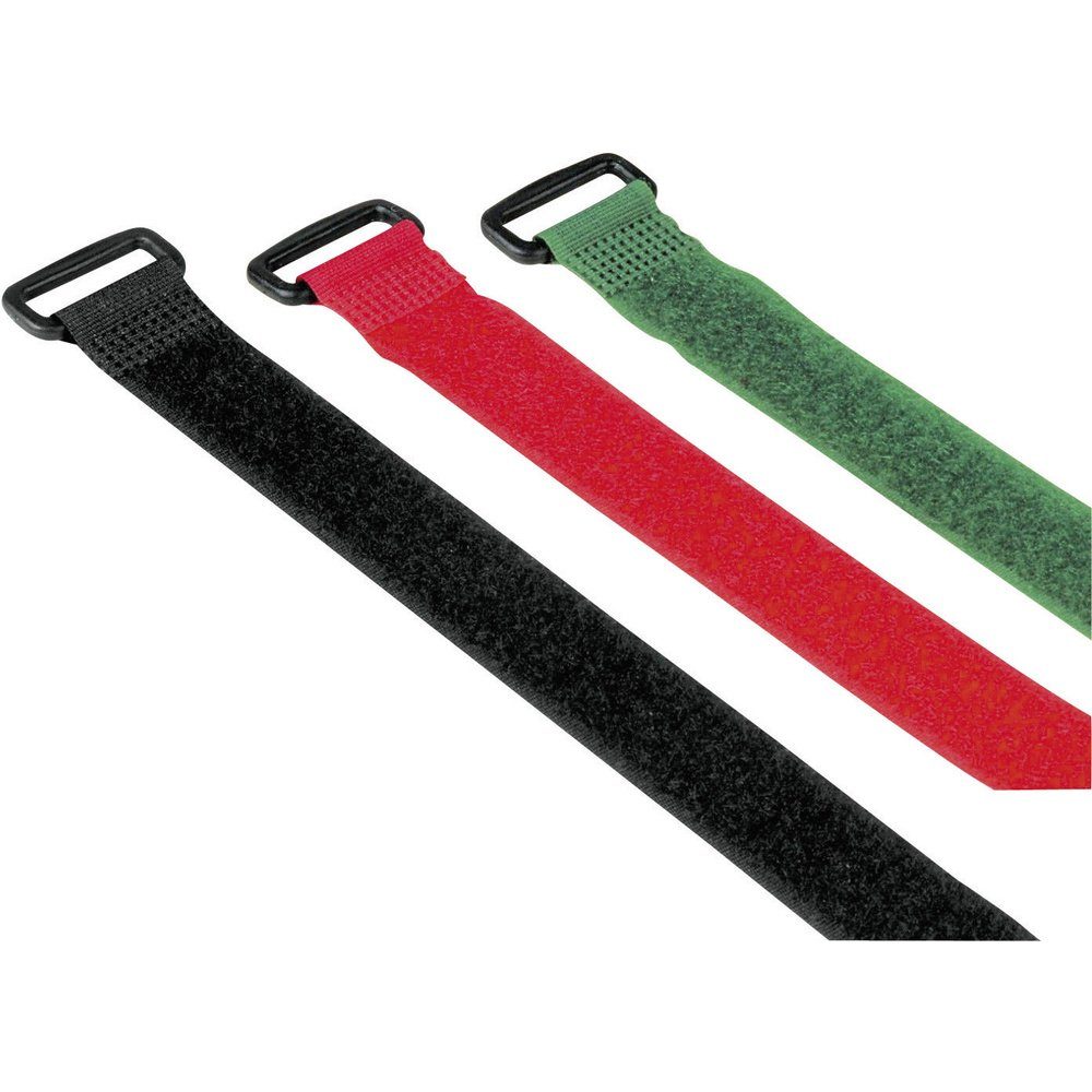 Hama Kabelschelle Hama Klett-Kabelbinder Kunststoff Rot, Grün, Schwarz flexibel (L x B)