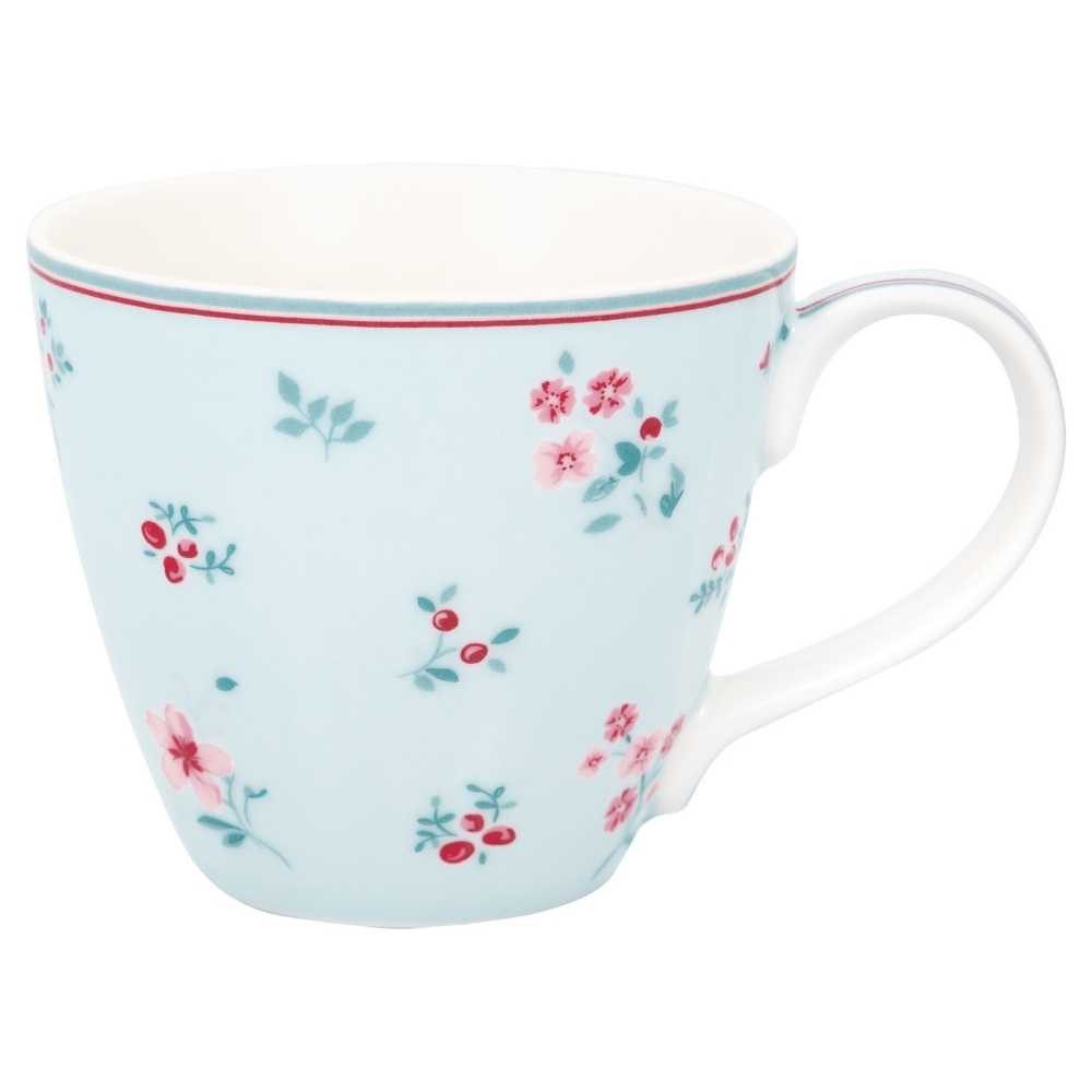 Greengate Becher Greengate Becher SILA PALE BLUE Blau mit Blumen