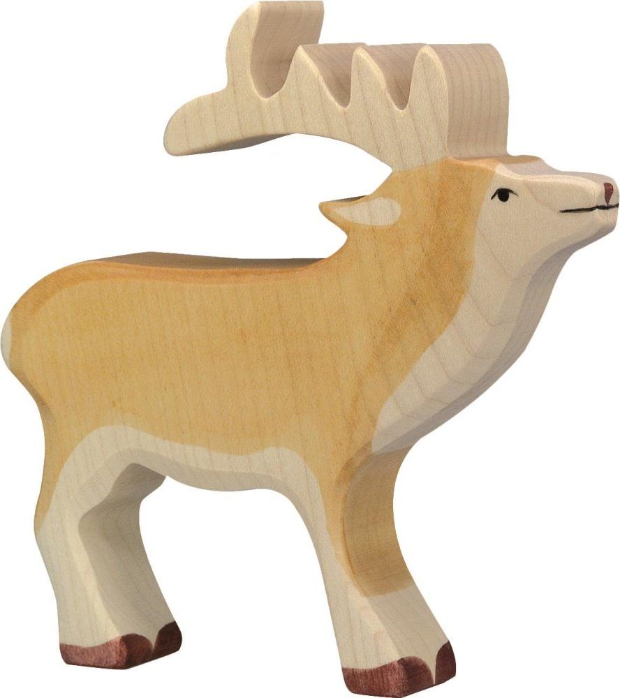 Holztiger Tierfigur HOLZTIGER Hirsch aus Holz