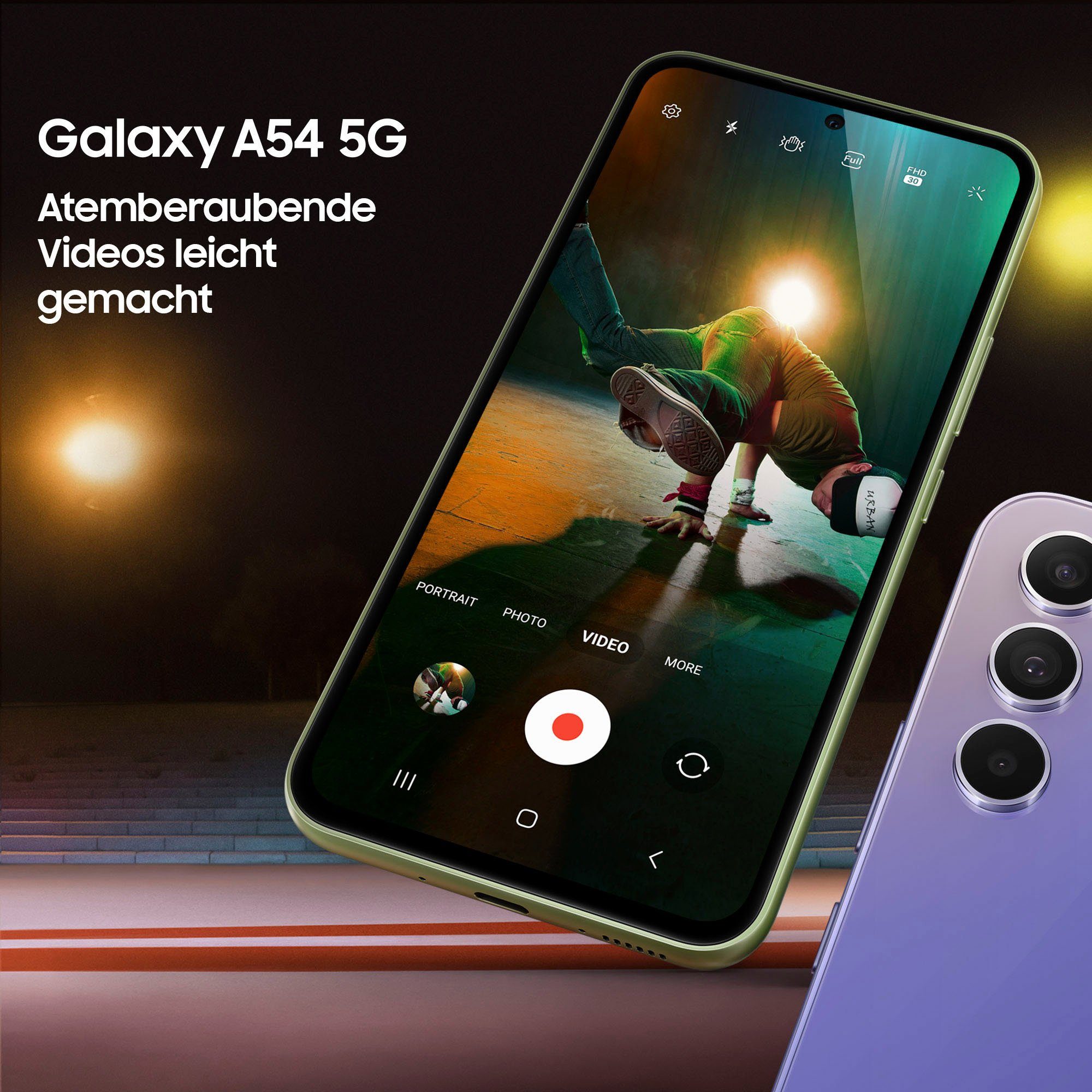 Smartphone A54 Kamera) grün Galaxy Speicherplatz, 50 Zoll, 5G GB 128 (16,31 Samsung MP 128GB cm/6,4