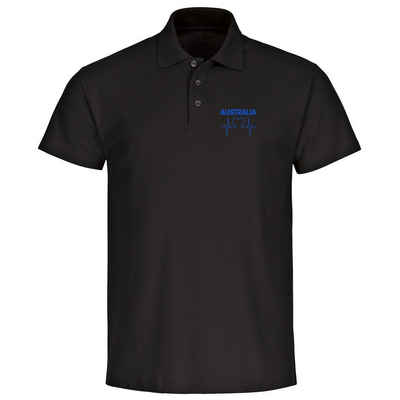 multifanshop Poloshirt Australia - Herzschlag - Polo