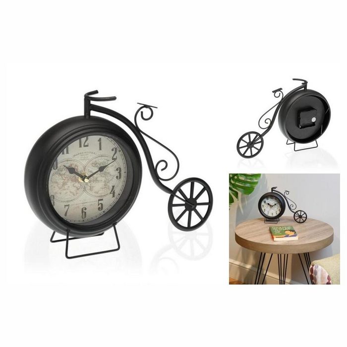Bigbuy Uhr Bordur Tischuhr Fahrrad Schwarz Eisen 10 x 23 x 29 cm