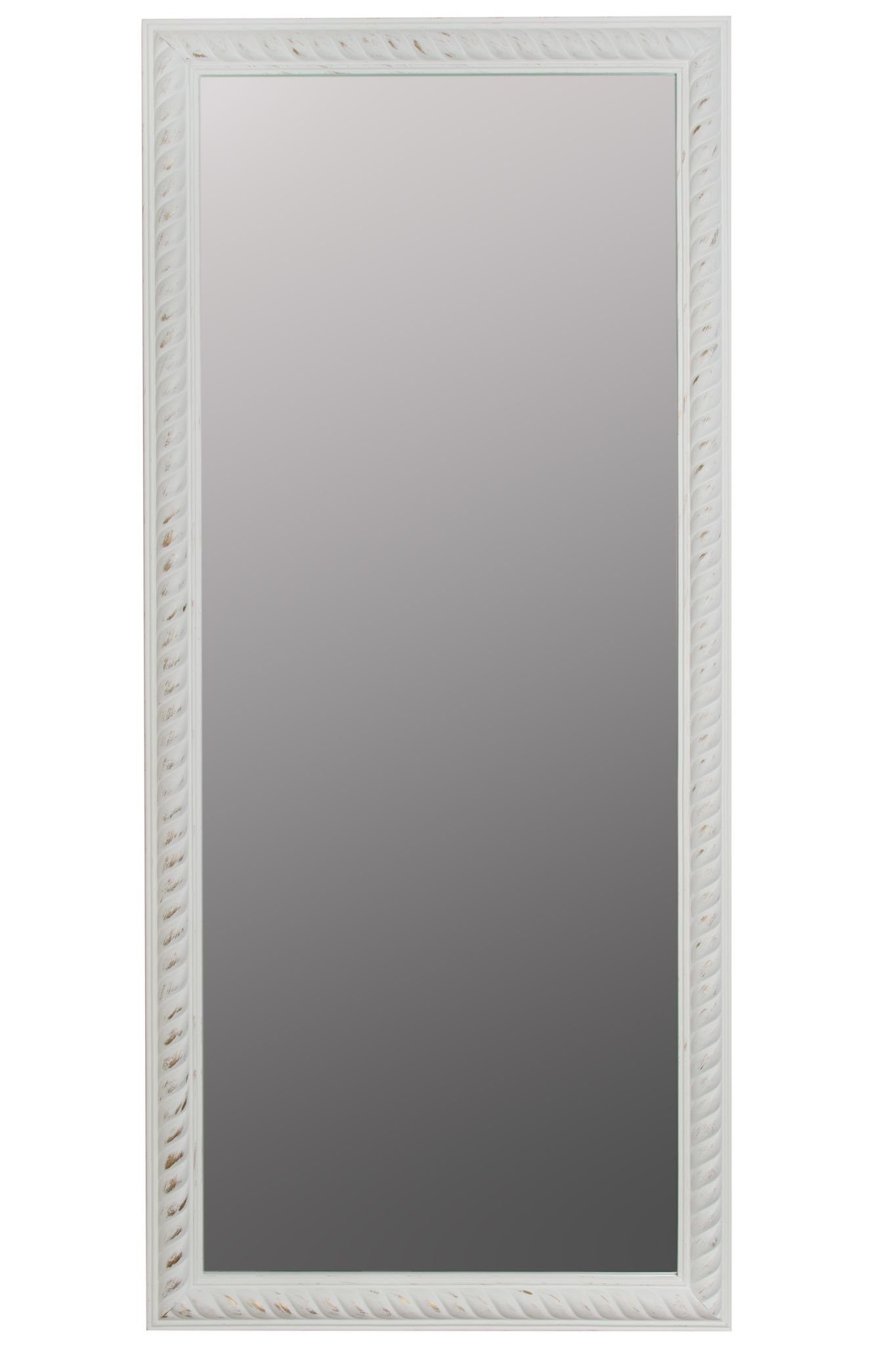 elbmöbel Wandspiegel Wandspiegel Badezimmerspiegel, Kordelrahmen | Spiegel Wandspiegel: weiß weiß cm 72x162x7 holz antik vintage weiß