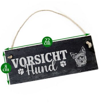 Dekolando Hängedekoration Vorsicht Hund Australian Terrier Schild 22x8cm