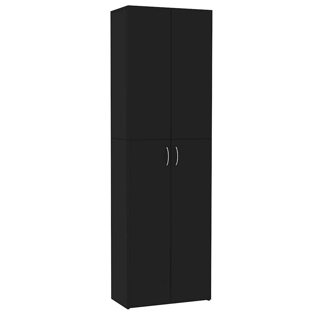 DOTMALL Aktenschrank Büroschrank Schwarz 60x32x190 cm Holzwerkstoff günstig online kaufen