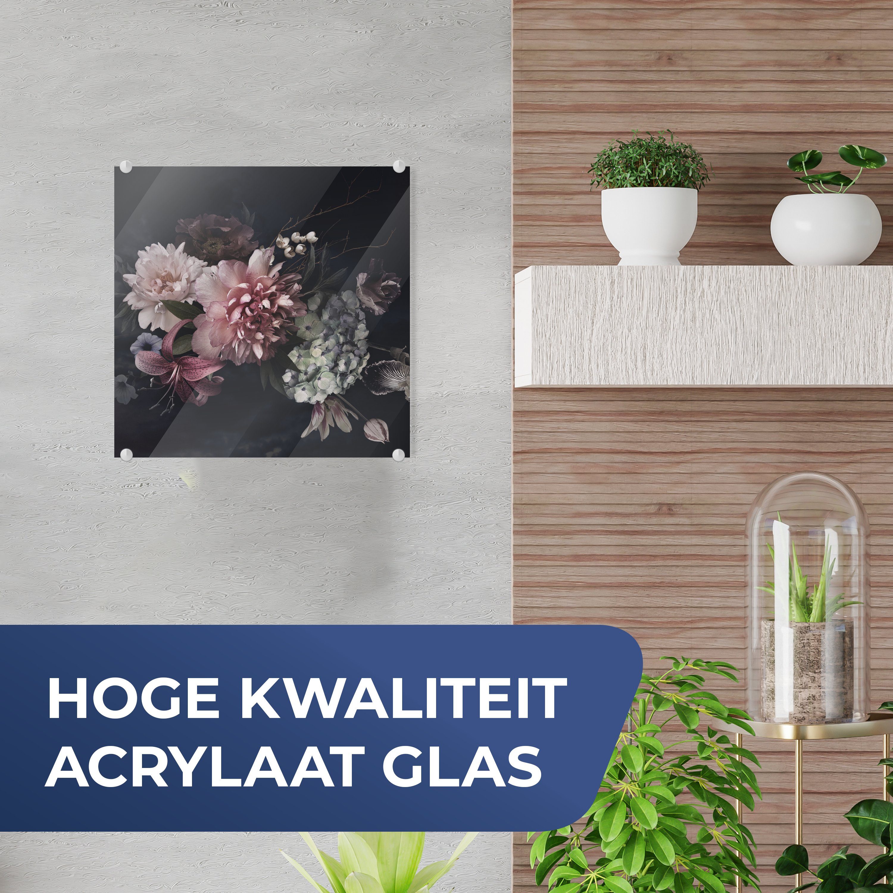 MuchoWow Acrylglasbild Blumen - Vintage - günstig online kaufen