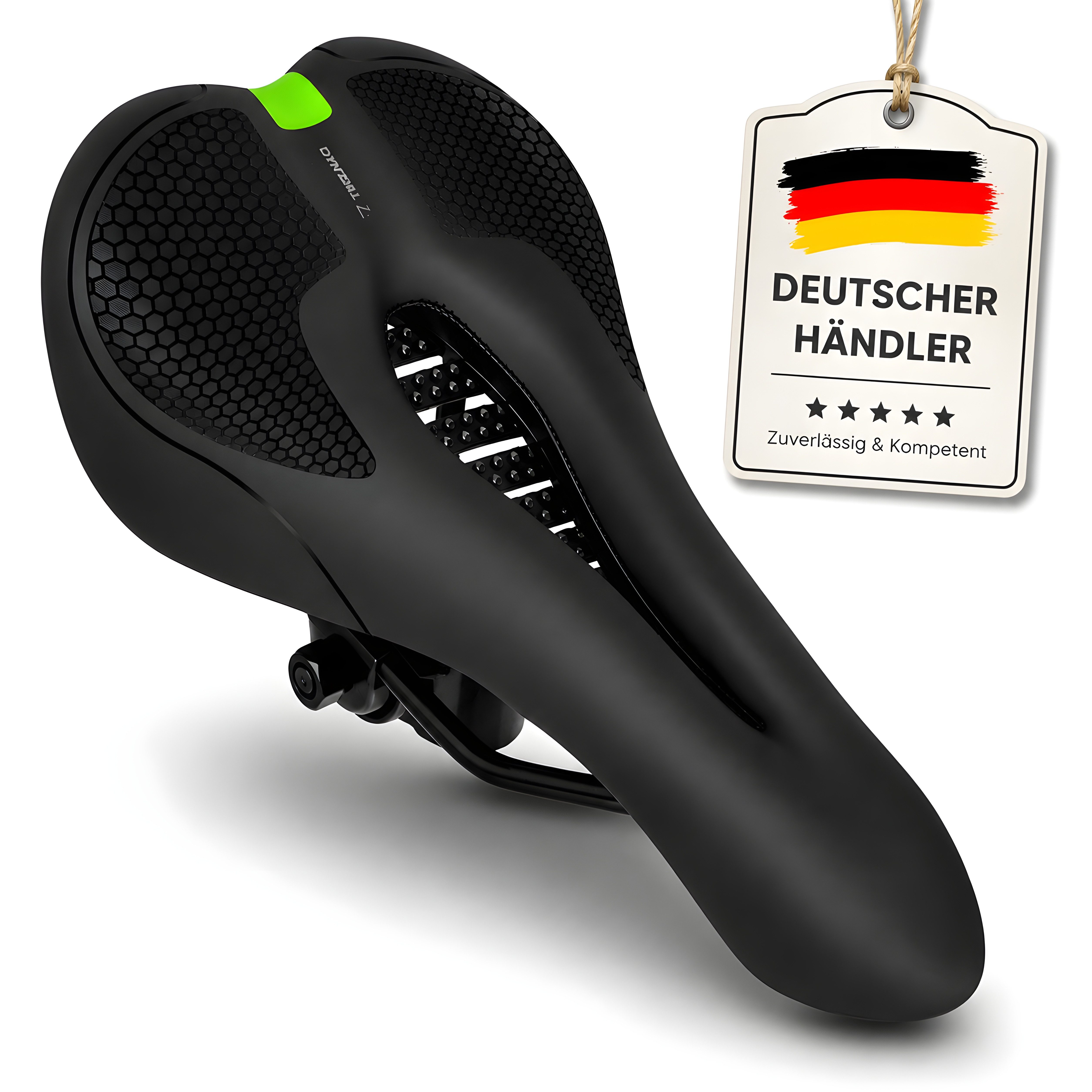 Trizand Fahrradsattel ergonomischer Sattel mit Belüftung wasserabweisend (Einzelartikel, 1-tlg., 1 Fahrradsattel), inkl. Schwingungsdämpfung