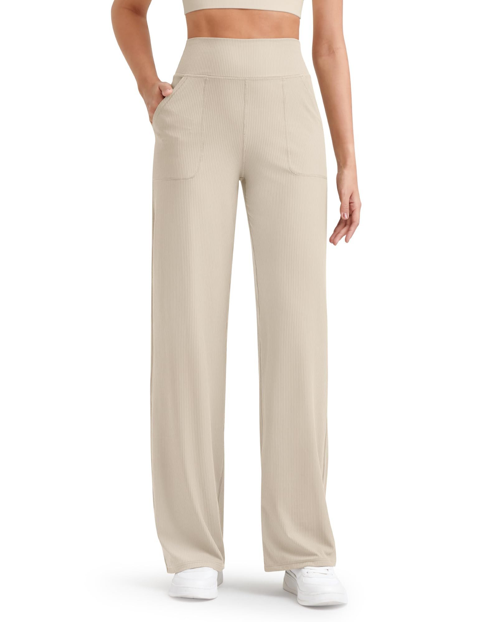 G4Free Jogginghose Damen Lässige gerippte Damenhose Yogahose mit weitem Bei günstig online kaufen