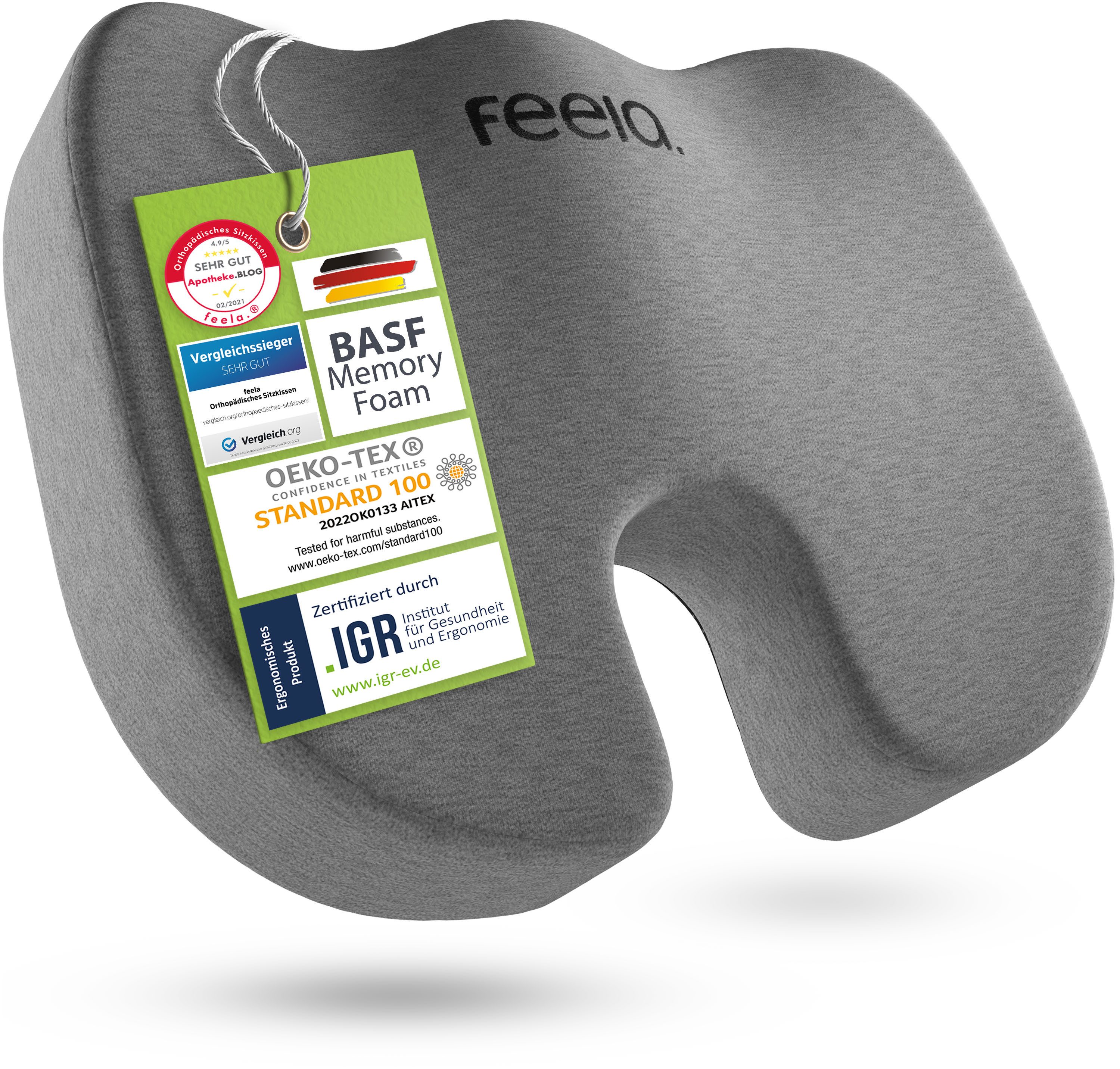 feela Sitzkissen Orthopädisches Kissen – Ergonomisch, 3 Härtegrade bei Rück günstig online kaufen