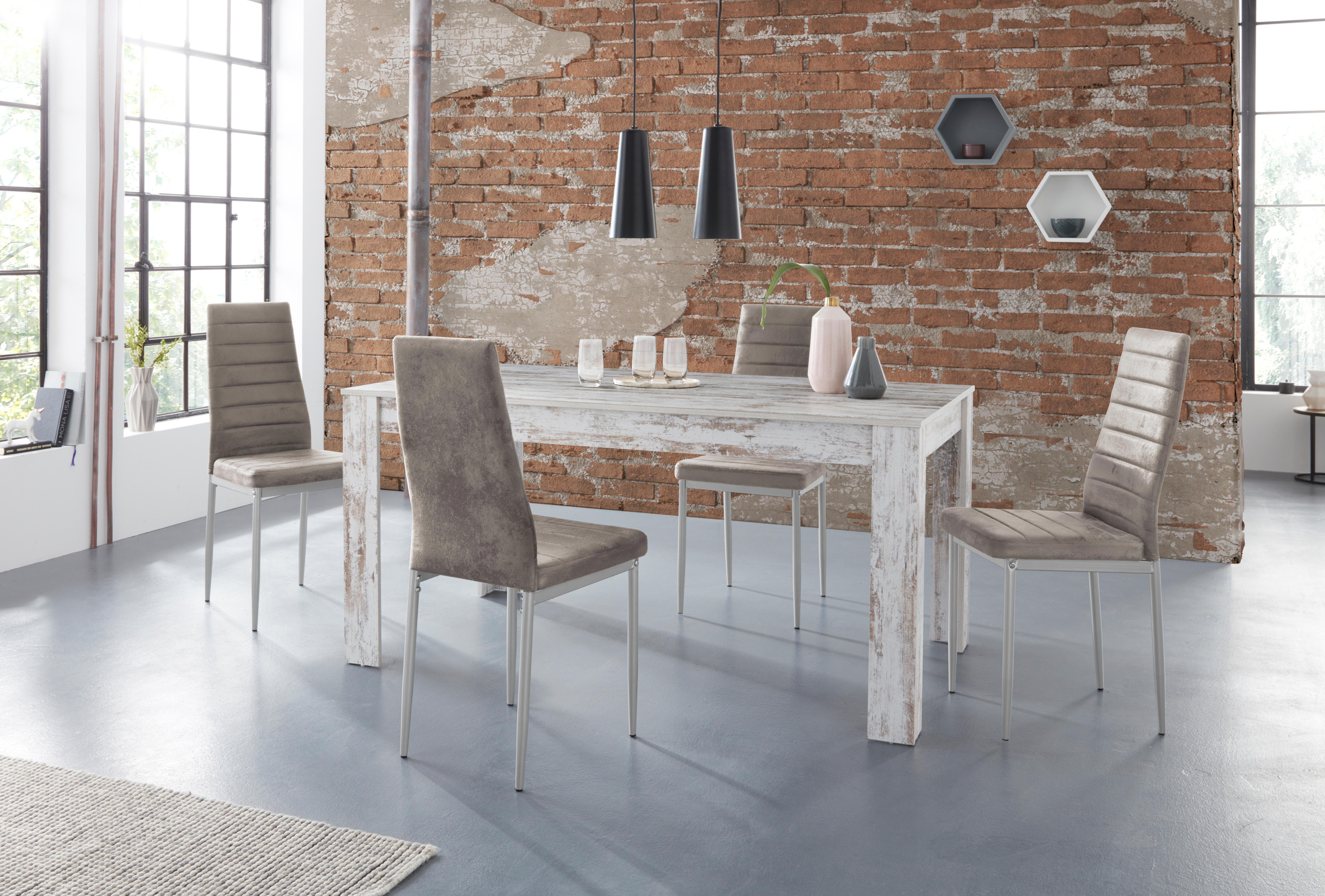 OTTO home Essgruppe Lynn160/Kate, (Set, 5-tlg), Tisch mit 4 Stühlen