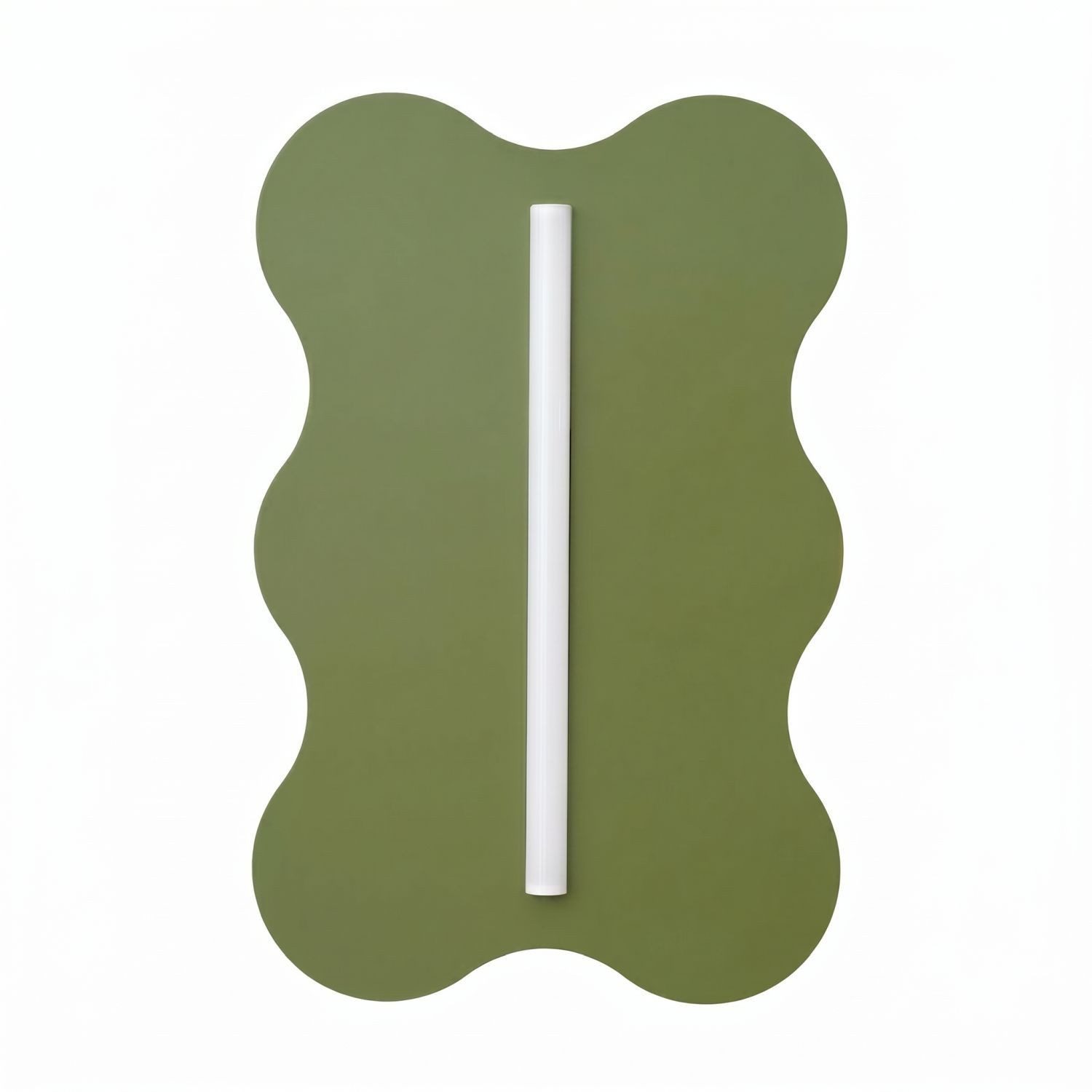 Licht-Erlebnisse Wandleuchte LENZ, ohne Leuchtmittel, Metall 66 cm hoch Olivgrün Modern