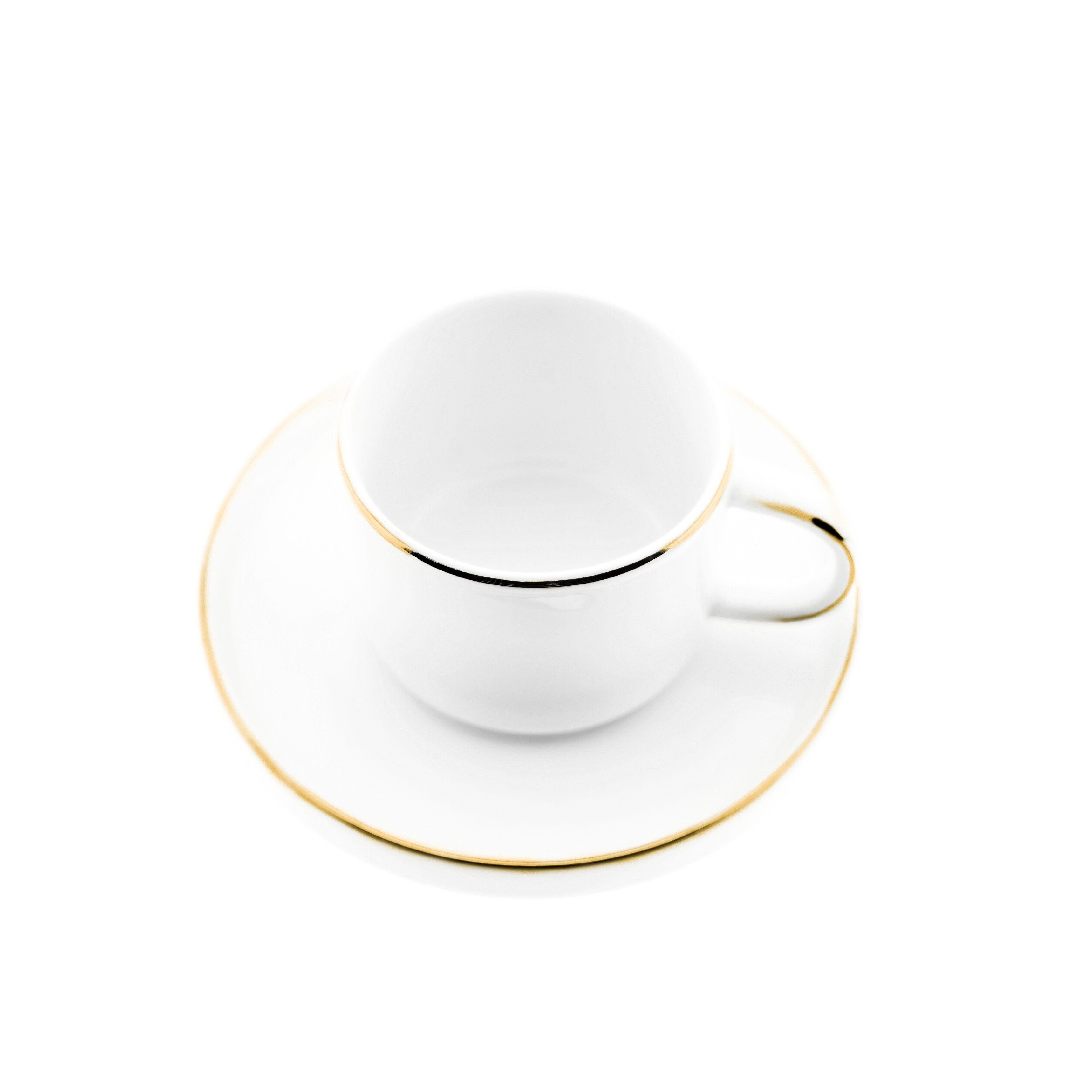 Mulex Espressotasse 12 Tlg. Mokkatassen-Set mit Untertasse Porzellan Mokkaservice 100 ml, 12-tlg.