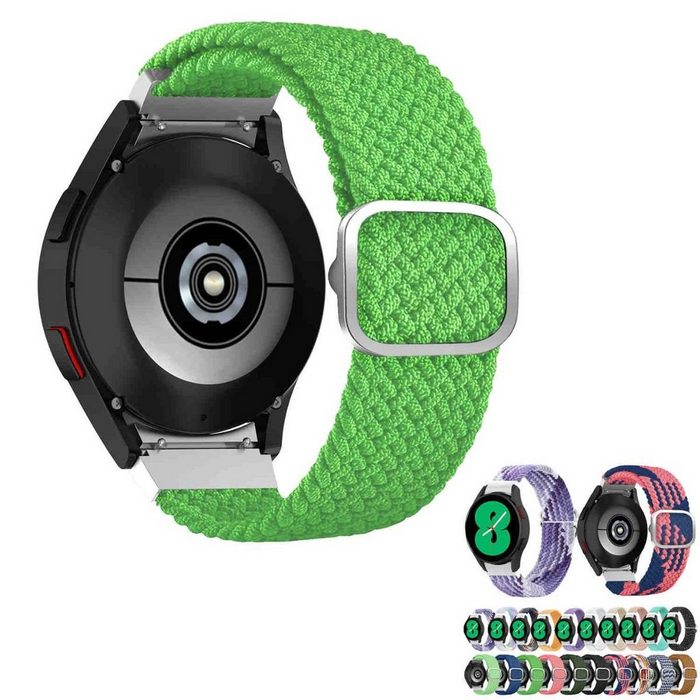 Wigento Smartwatch-Armband Für Samsung Galaxy Watch 4 40mm / 44mm Uhr Nylon Armband Ersatz Arm Band Muster 13
