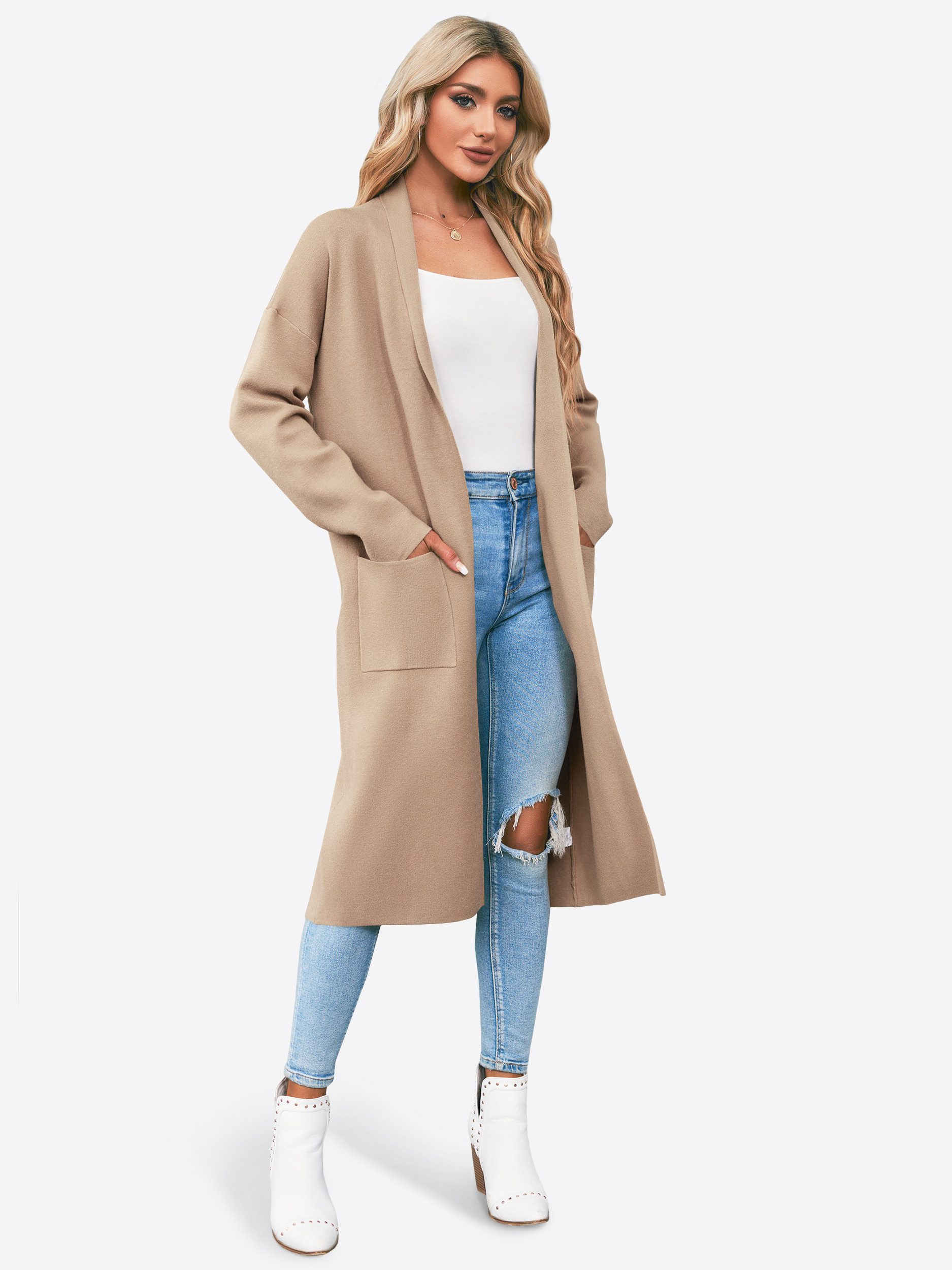 Imily Bela Cardigan Damen Oversize-Langcardigan mit günstig online kaufen