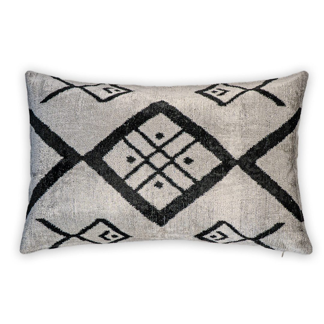 von strohdeicher design Dekokissen Ikat Kissenbezug Fische - Silk-Velvet 40 günstig online kaufen