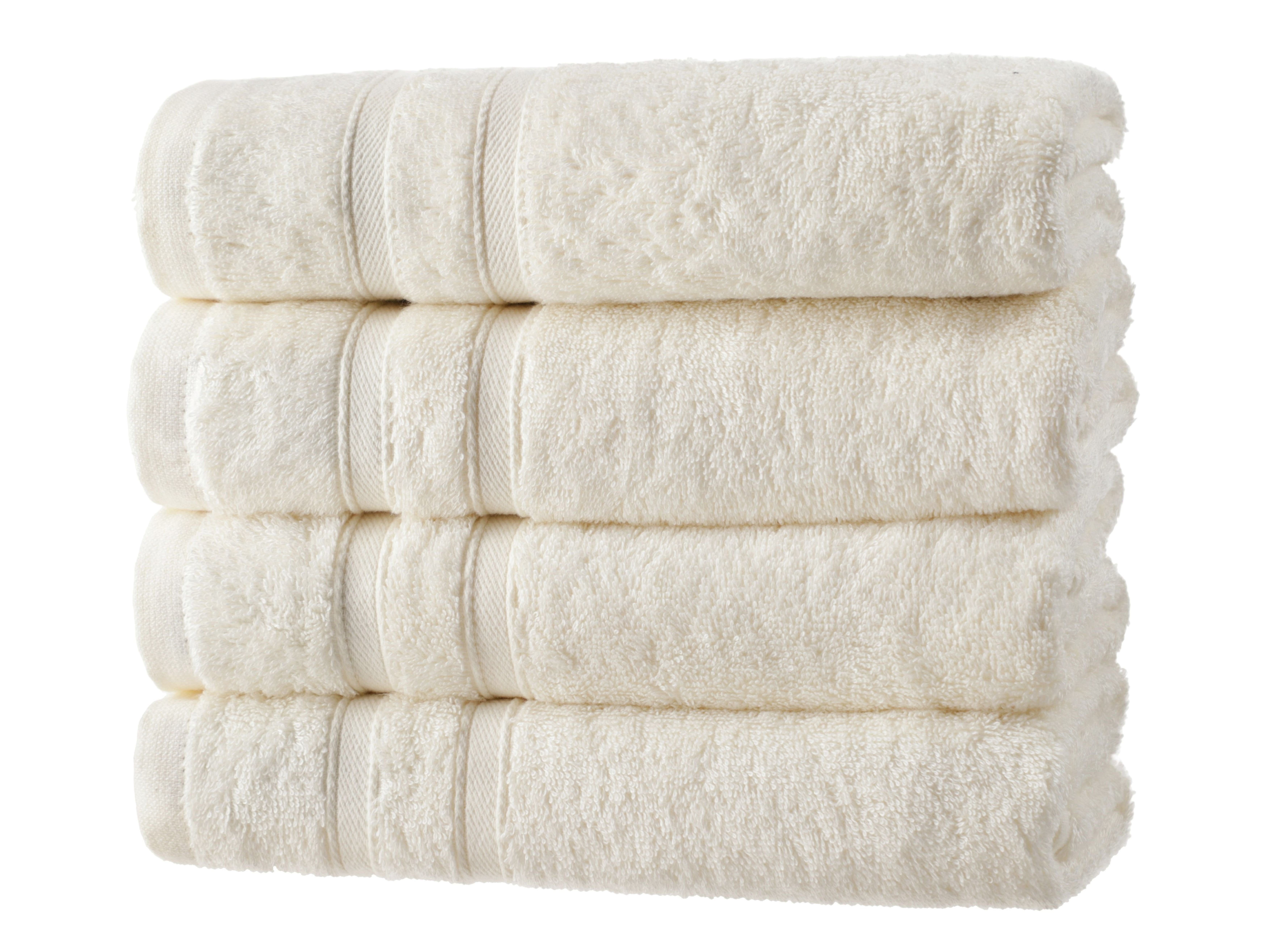 One Home Handtücher Komfort, Frottee (4-St), extra Saugfähig und Weich natur