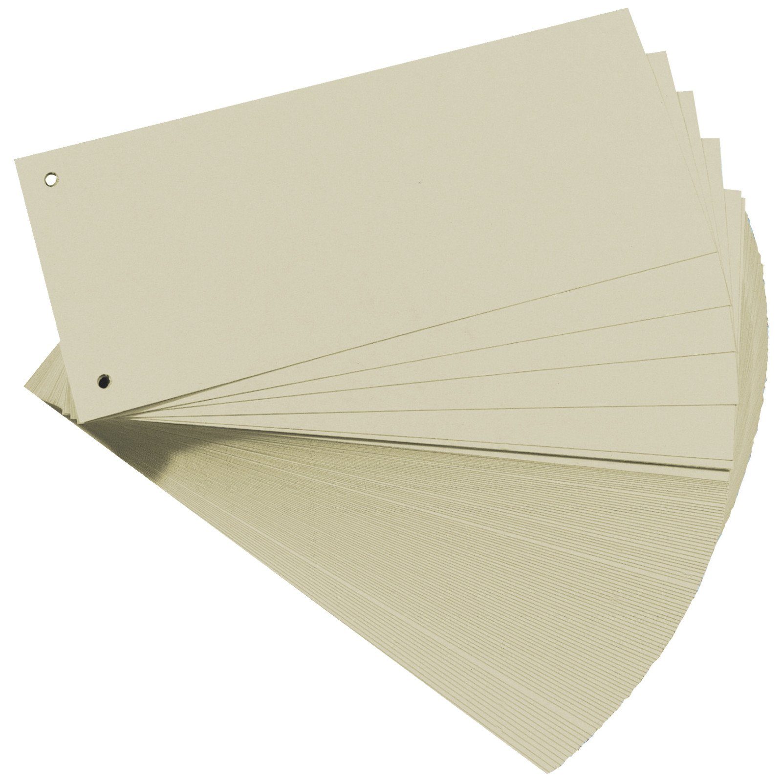 Falken Aktenordner, Trennstreifen Aktenfahnen Trennblätter Karton 240x105 mm Grau