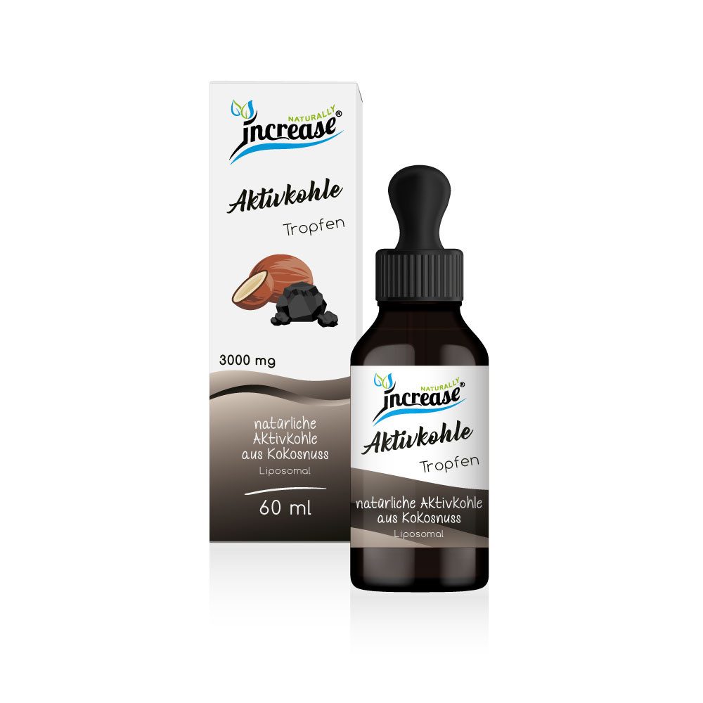 increase NATURALLY Liposomale Aktivkohle - 3000mg pro Tag Tropfen Tropfen, 60 ml