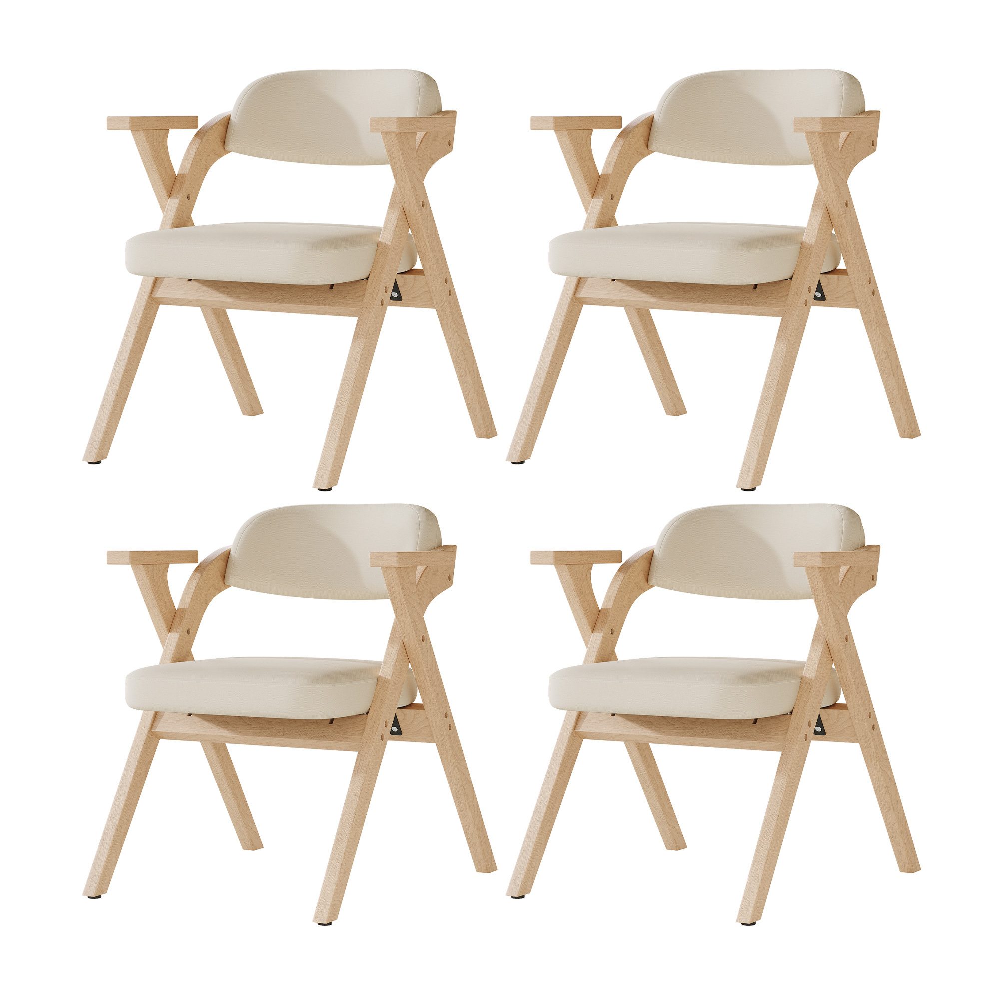 Flieks Esszimmerstuhl klappbare Polsterstühle (Gestell aus Massivholz, Set, günstig online kaufen