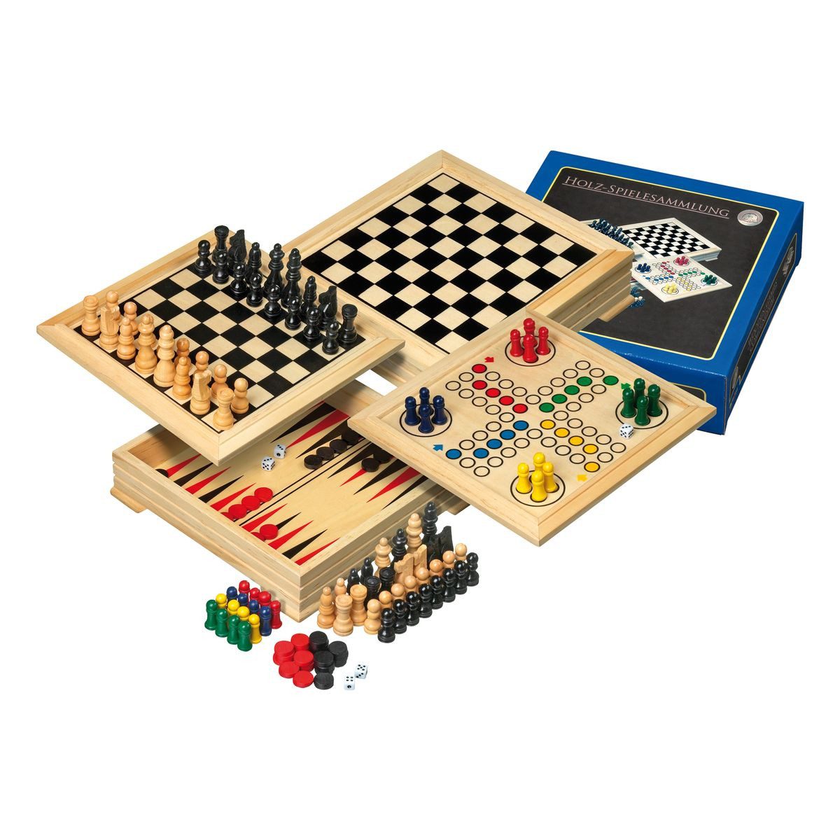 Philos Spiel, Spielesammlung - Holz - Reise-Edition