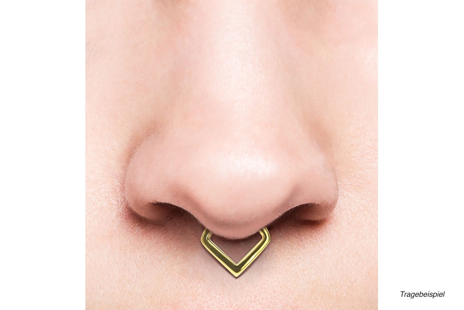 PIERCINGLINE Nasenpiercing Chirurgenstahl Clicker V-FORM Ohrpiercing Septum Nase (Clicker, 1-tlg), Ohrpiercing für Conch, Helix, Tragus, Daith, Lobe