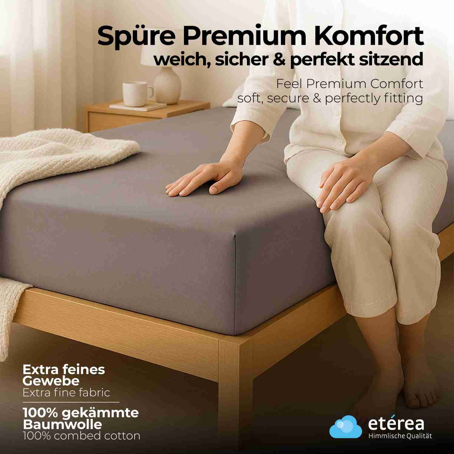 etérea Himmlische Qualität Spannbettlaken etérea Extra Jersey Spannbettlake günstig online kaufen