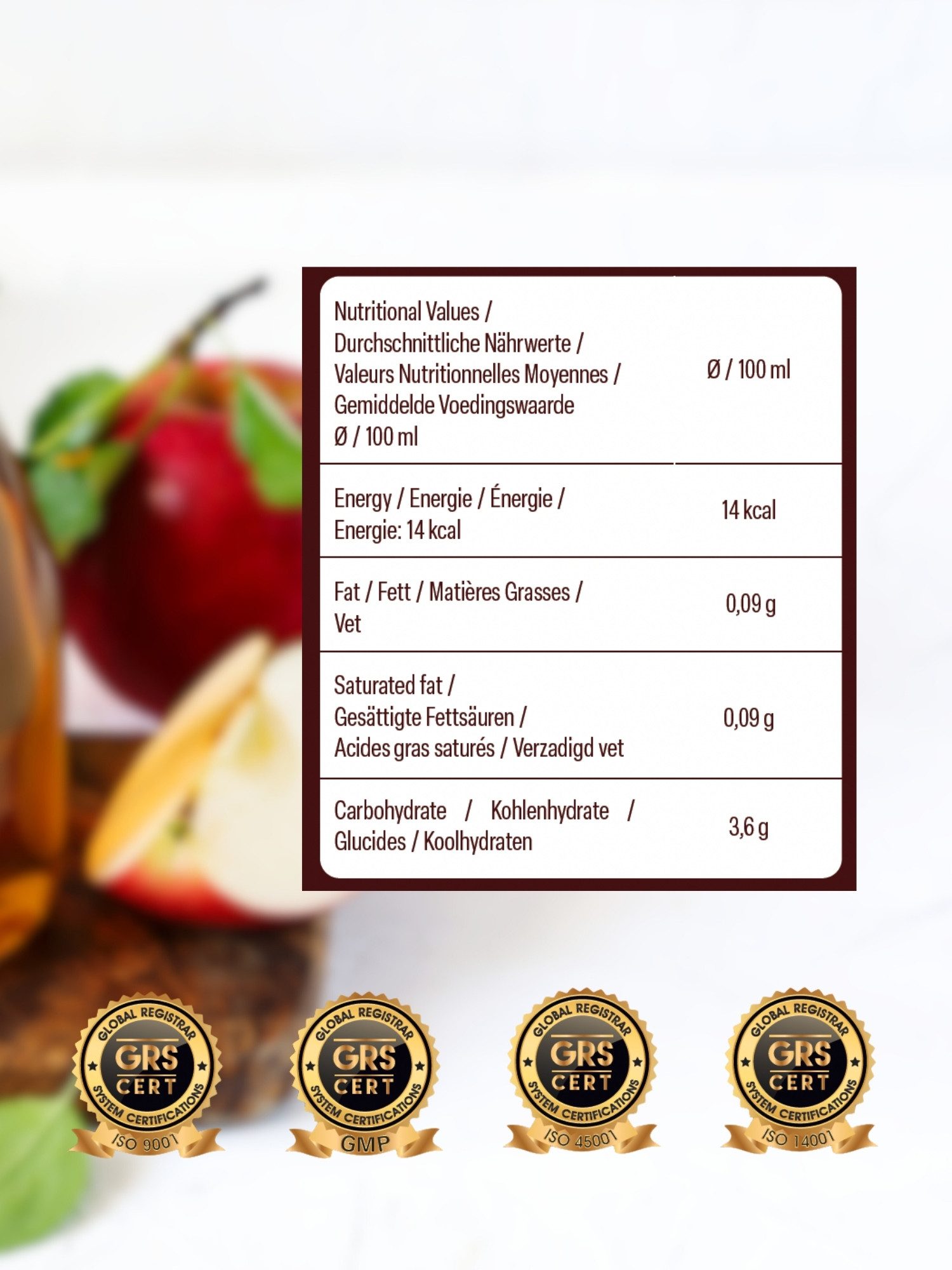 ADELSHOP Essig Sifamix Natürlicher Apfelessig - Traditionell Fermentiert, 500 ml, Naturtrüb, mit Essigmutter, ohne Zuckerzusatz