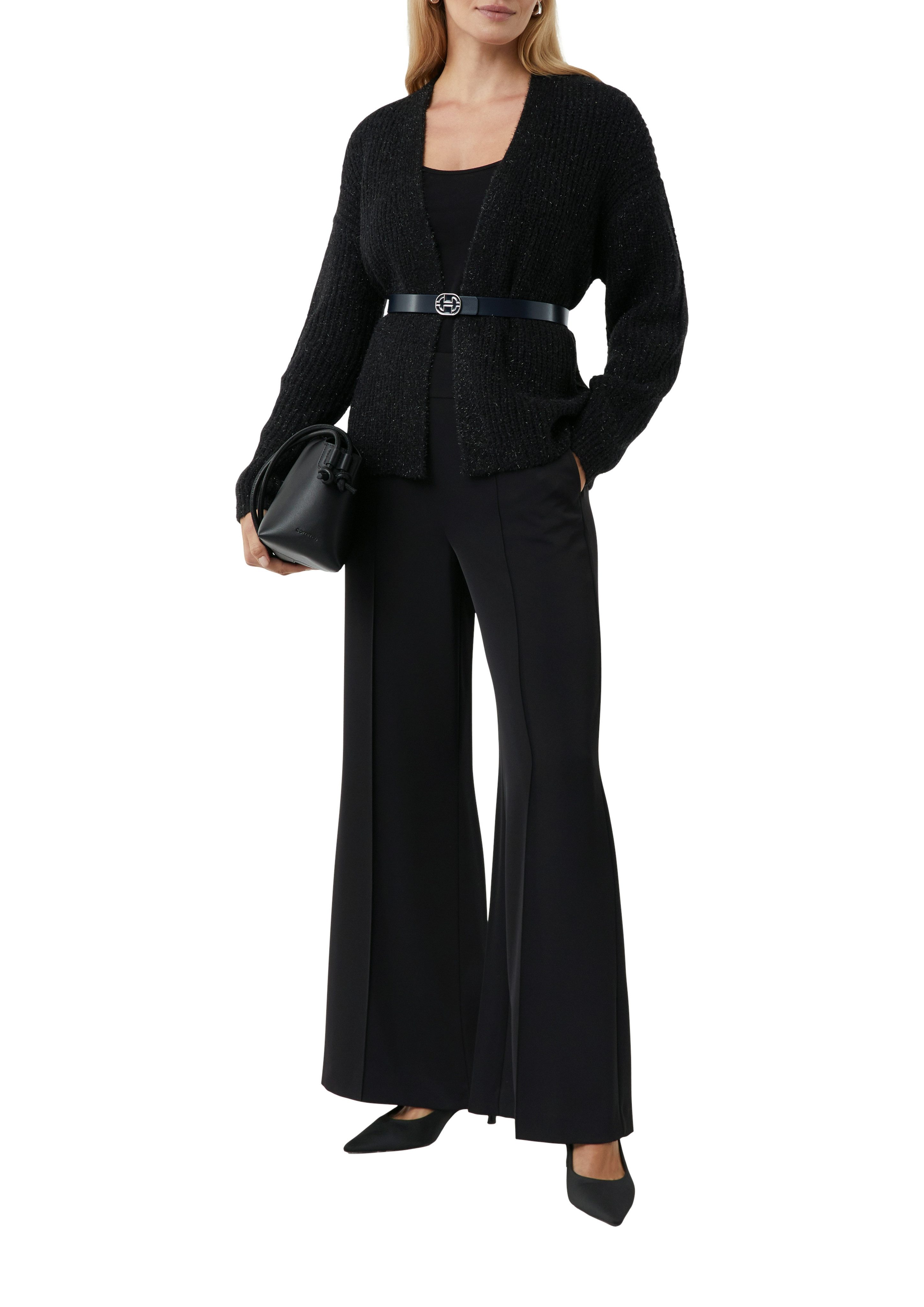 comma Strickjacke mit Glitzerfäden, ohne Verschluss günstig online kaufen