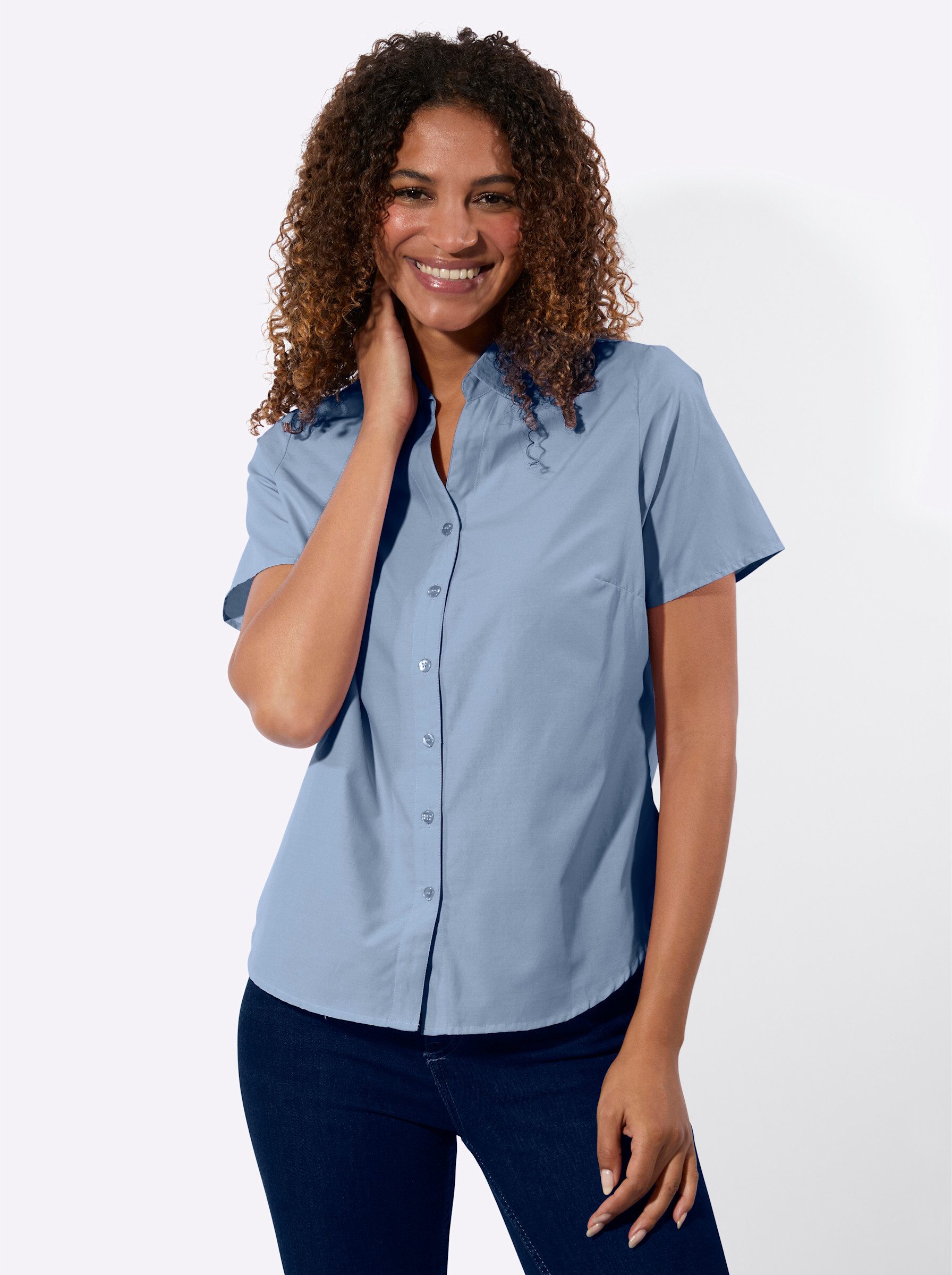 Witt Klassische Bluse Halbarm-Bluse Kurzarm