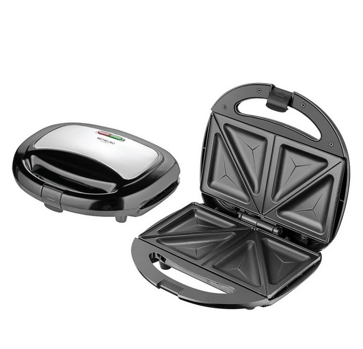 Michelino Sandwichmaker Sandwich-Toaster Sandwichtoaster Toast-Automat, 750,00 W, Sandwichautomat mit zwei antihaftbeschichtete Toastplatten