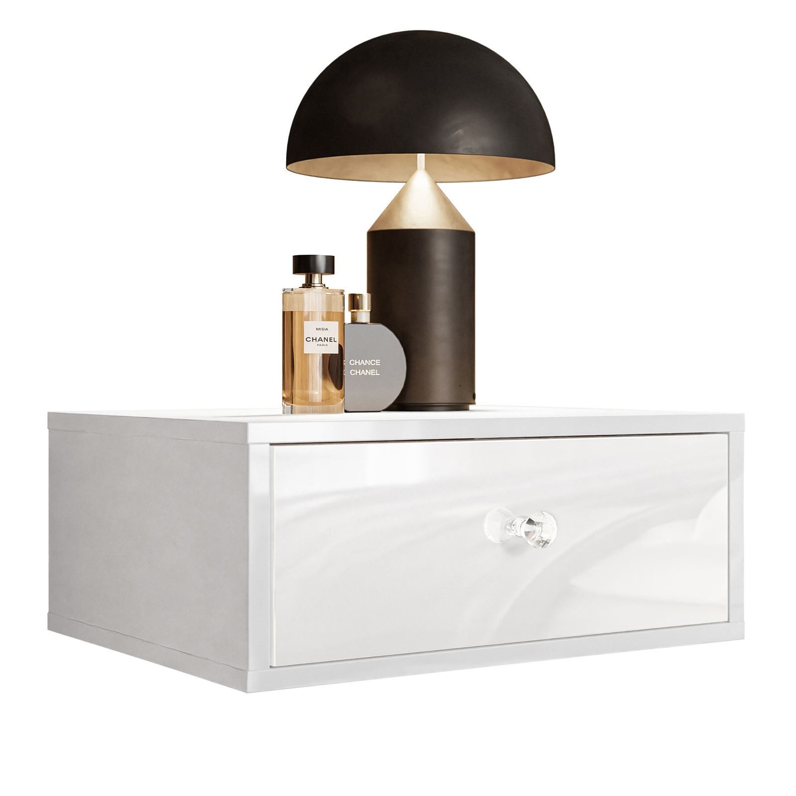 Lookway Nachttisch BLANCO Hängender Nachttisch mit LED Beleuchtung (1x Nach günstig online kaufen