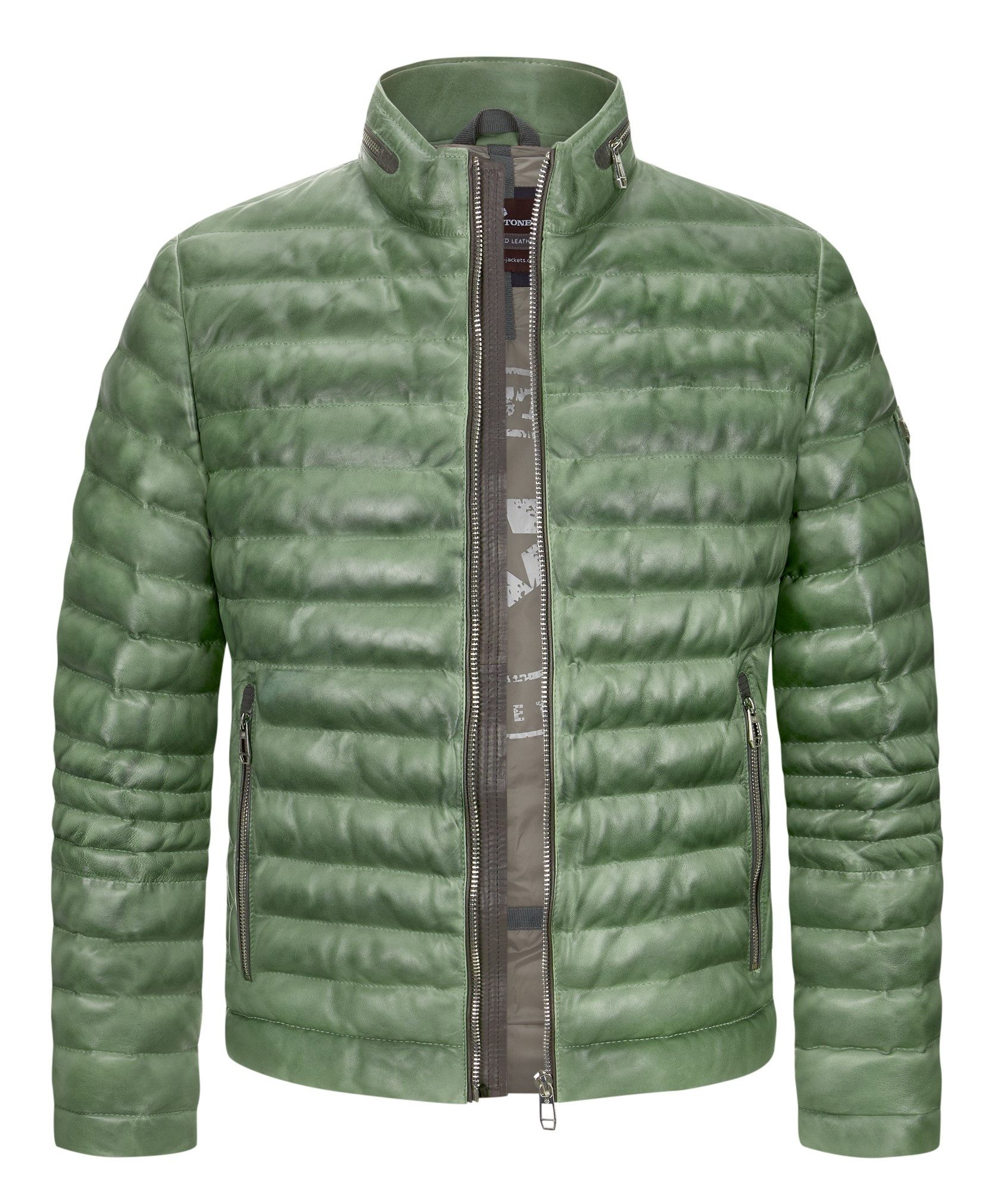 Milestone Lederjacke MSCavallino leichte Steppjacke aus feinem Lammleder