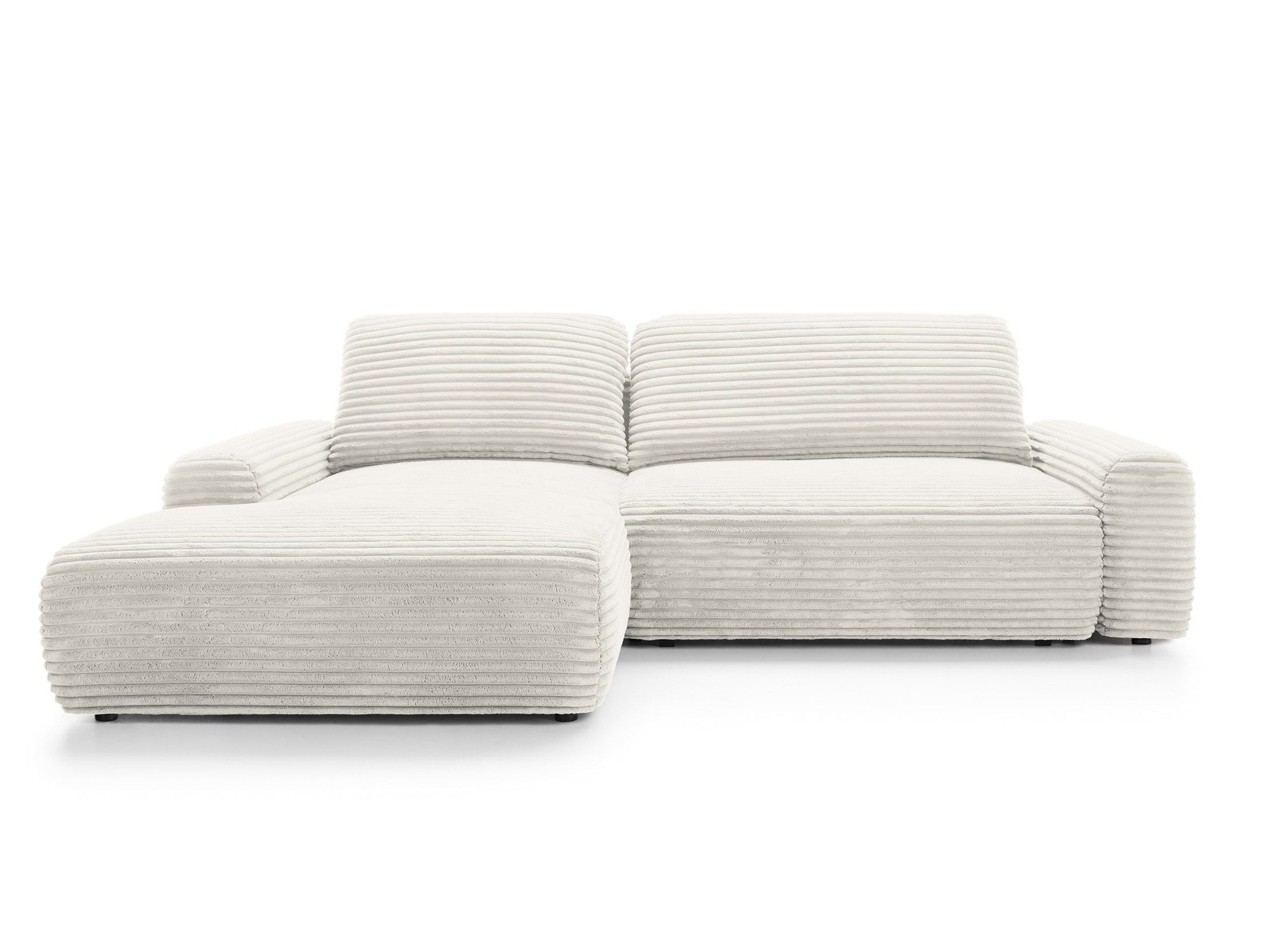 Goldstoff Ecksofa mit Schlaffunktion und Bettkasten, Cord Sofa - Modernes S günstig online kaufen