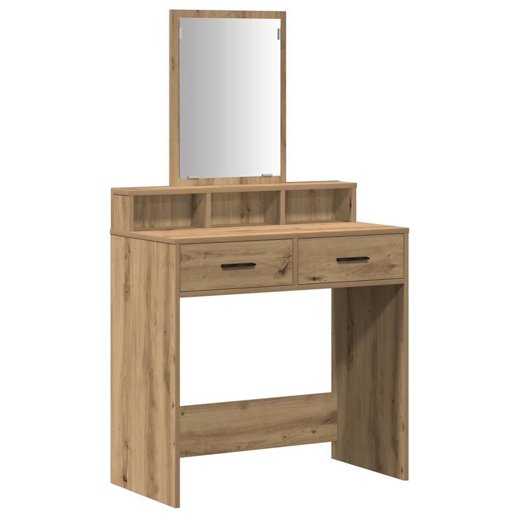 vidaXL Schminktisch Schminktisch Artisan-Eiche 79 x 41 x 140 cm Holzwerkstoff (1-St)