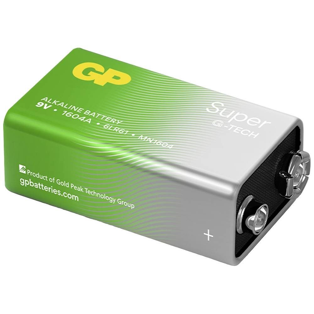 GP Batteries GP Super Alkaline 9V Block, Longlife Batterie