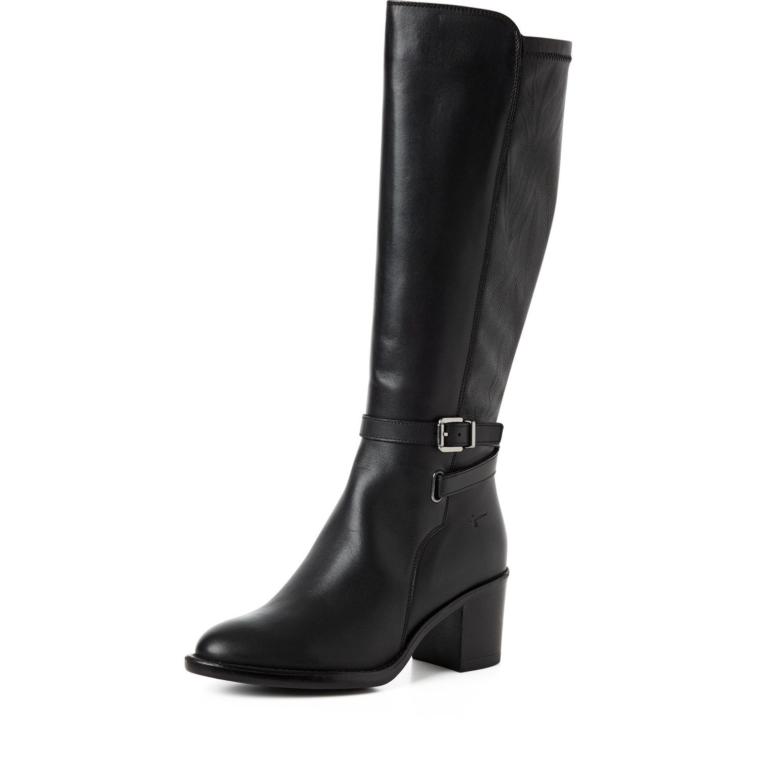 Tamaris Stiefel Blockabsatz, Langschaftstiefel mit modischer Zierschnalle