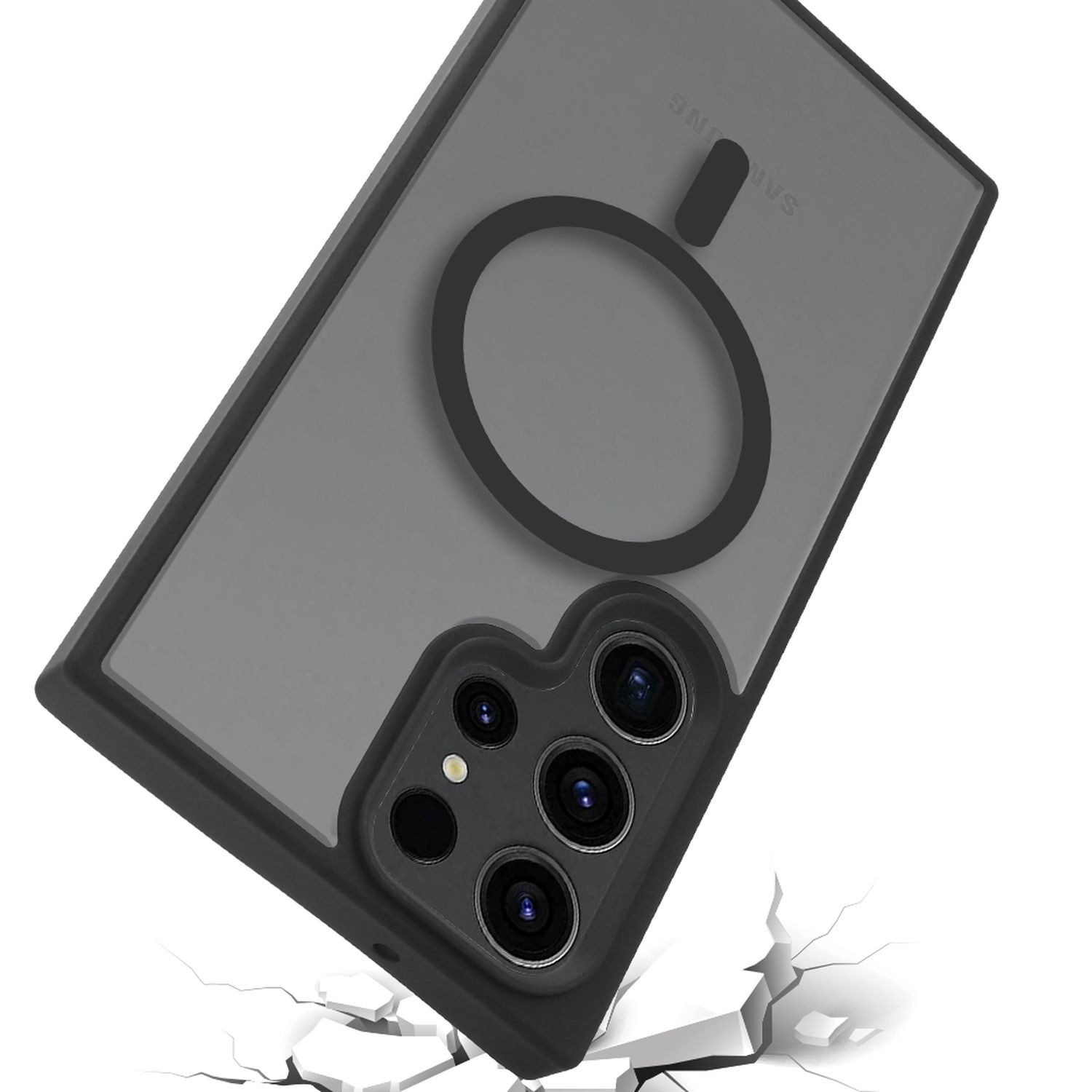 Cadorabo Handyhülle für Samsung Galaxy S23 ULTRA Hülle Samsung Galaxy S23 ULTRA, Hülle kompatibel mit Magsafe Schutzhülle