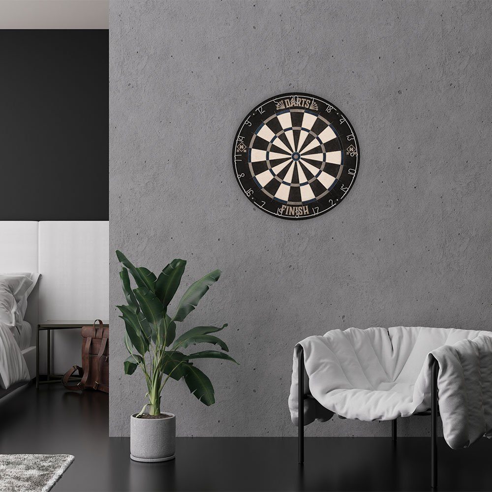 HOME DELUXE Dartscheibe FINISH 45,1 x 45,1 x 4 cm, Dartboard inkl. Dartpfeilen