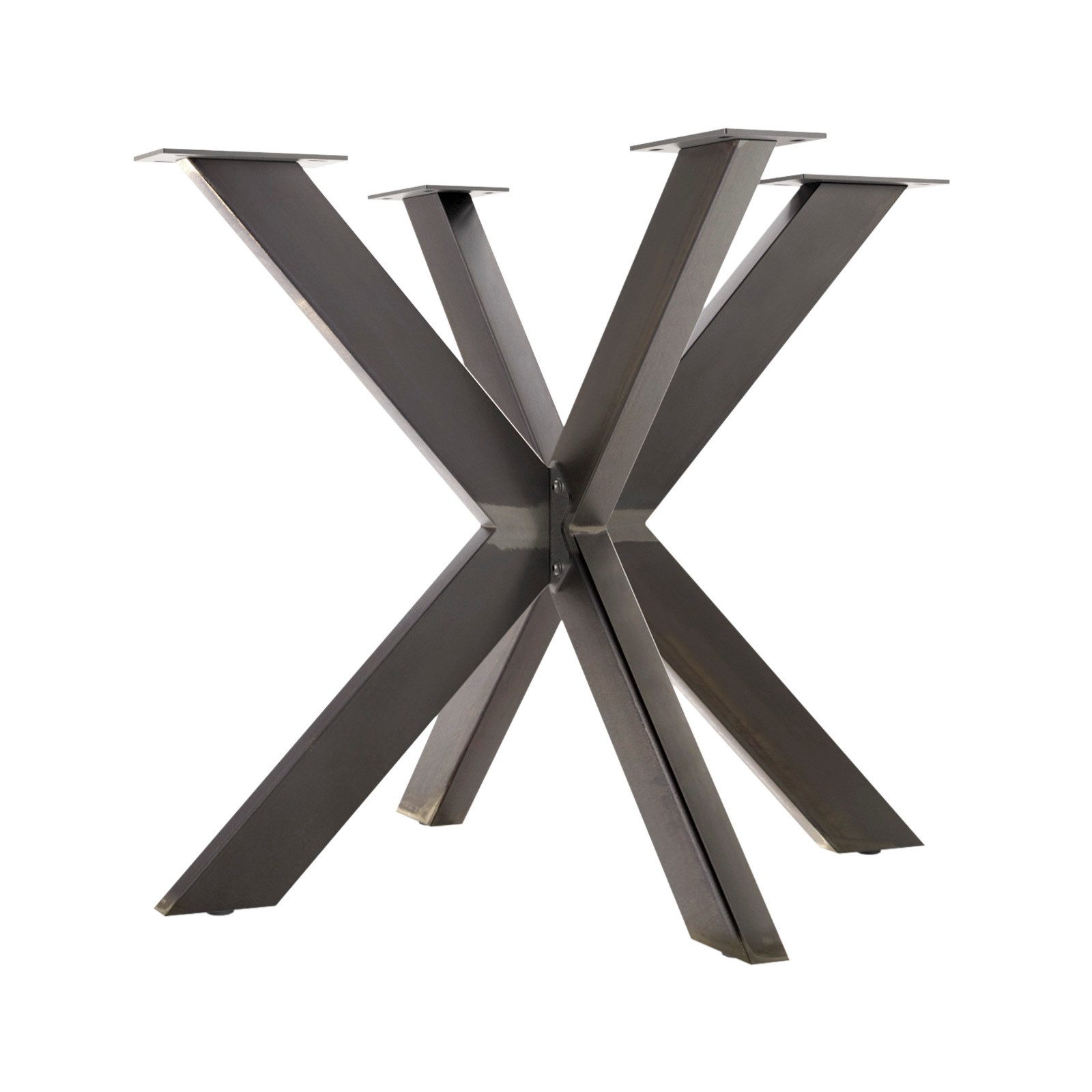 SO-TECH® Tischgestell SPIDER Schwerlast belastbar bis 250 kg, einfache Montage (1-St), Tischbein für Esstisch, Rohstahl, 85 x 85 x 71 cm