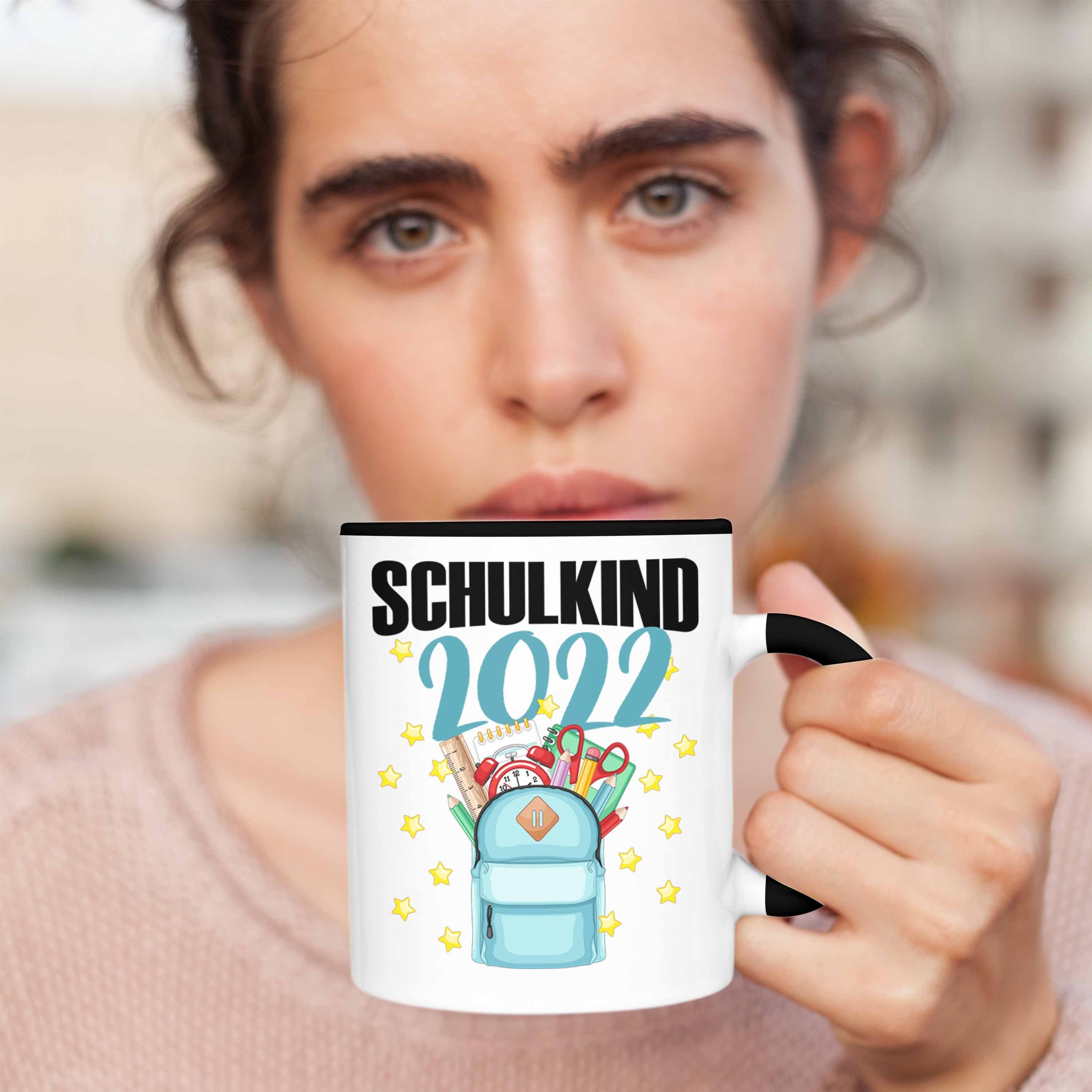 2022 Geschenk Trendation Schuleinführung Schulstart Trendation Schwarz Schultag - Füllung Schultüte Schulkind Tasse 1. Geschenkidee Mädchen Tasse Einschulung Schulanfang