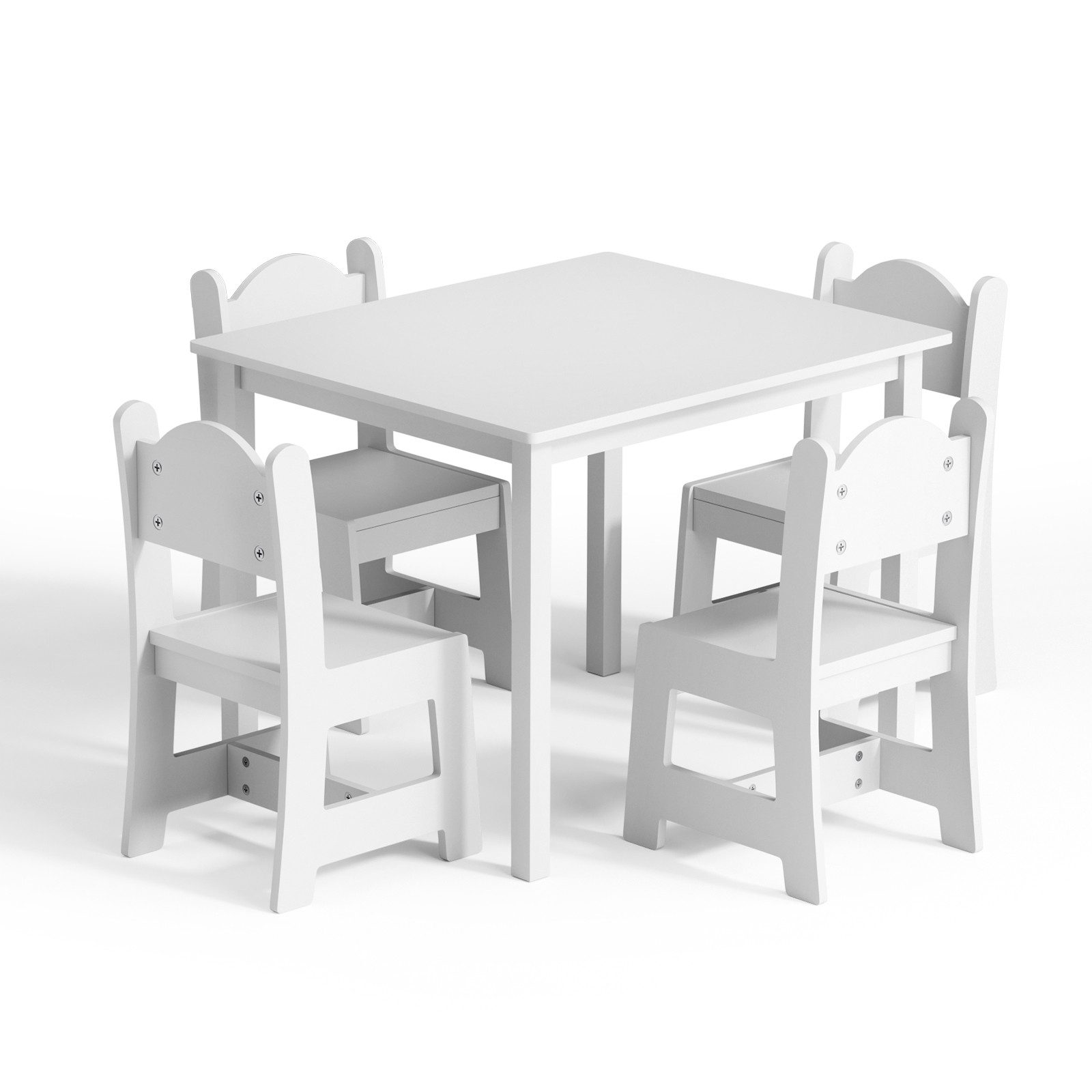 LEADZM Kindertisch Kindertisch mit 4 Stühlen, Kindersitzgruppe, Kinder Tisch Stuhl Set